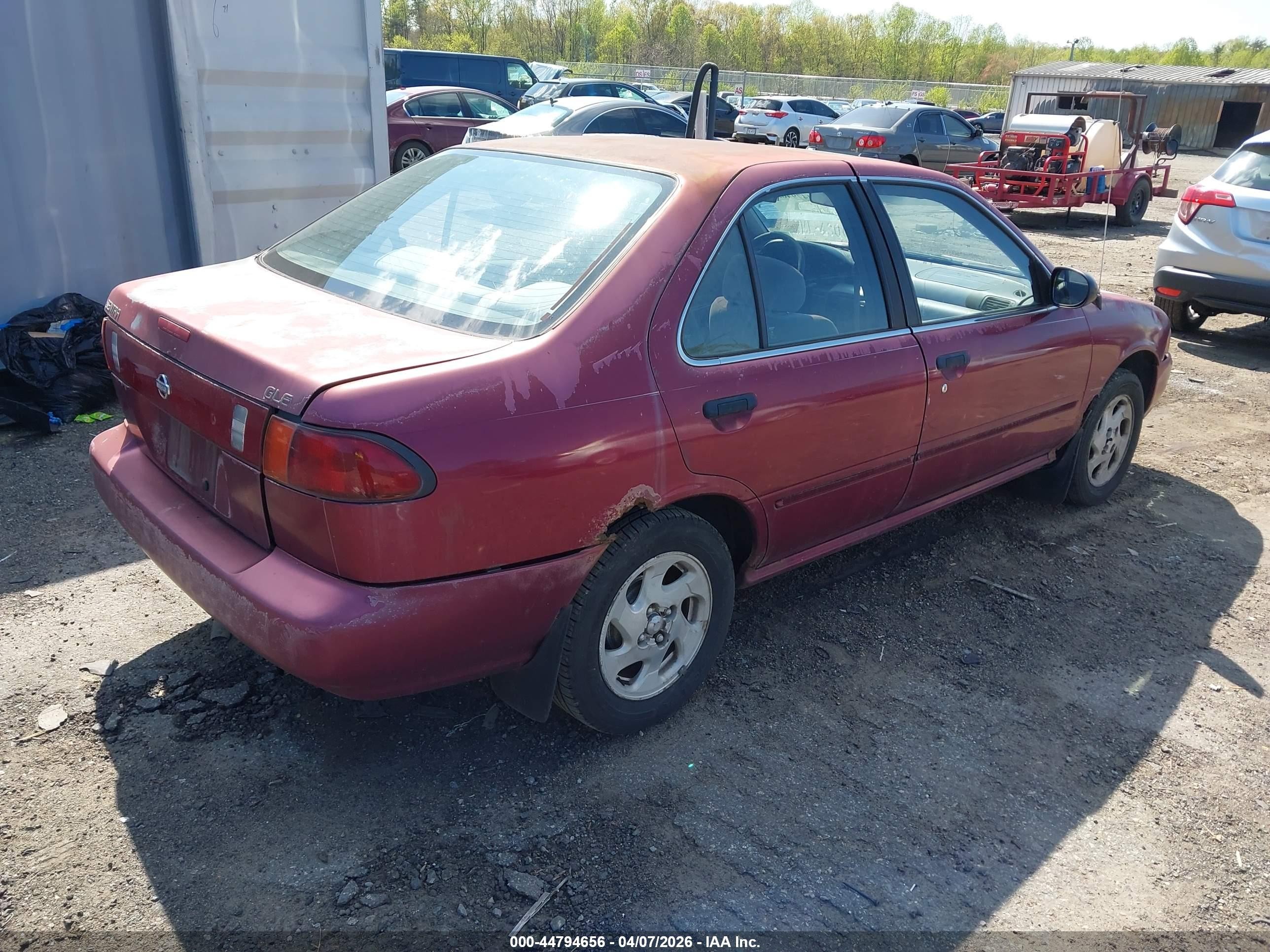 1995 Nissan Sentra Xe/gxe/gle Maroon vin: 1N4AB41D6SC779631