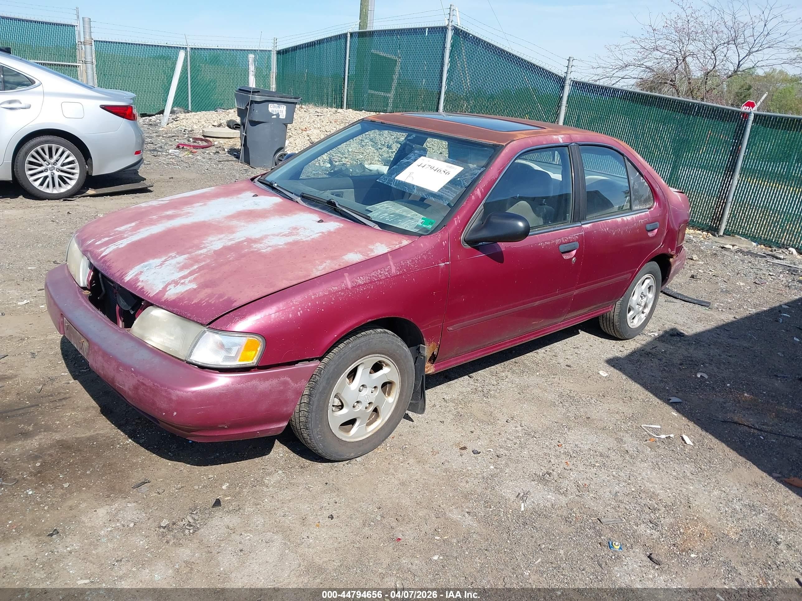1995 Nissan Sentra Xe/gxe/gle Maroon vin: 1N4AB41D6SC779631