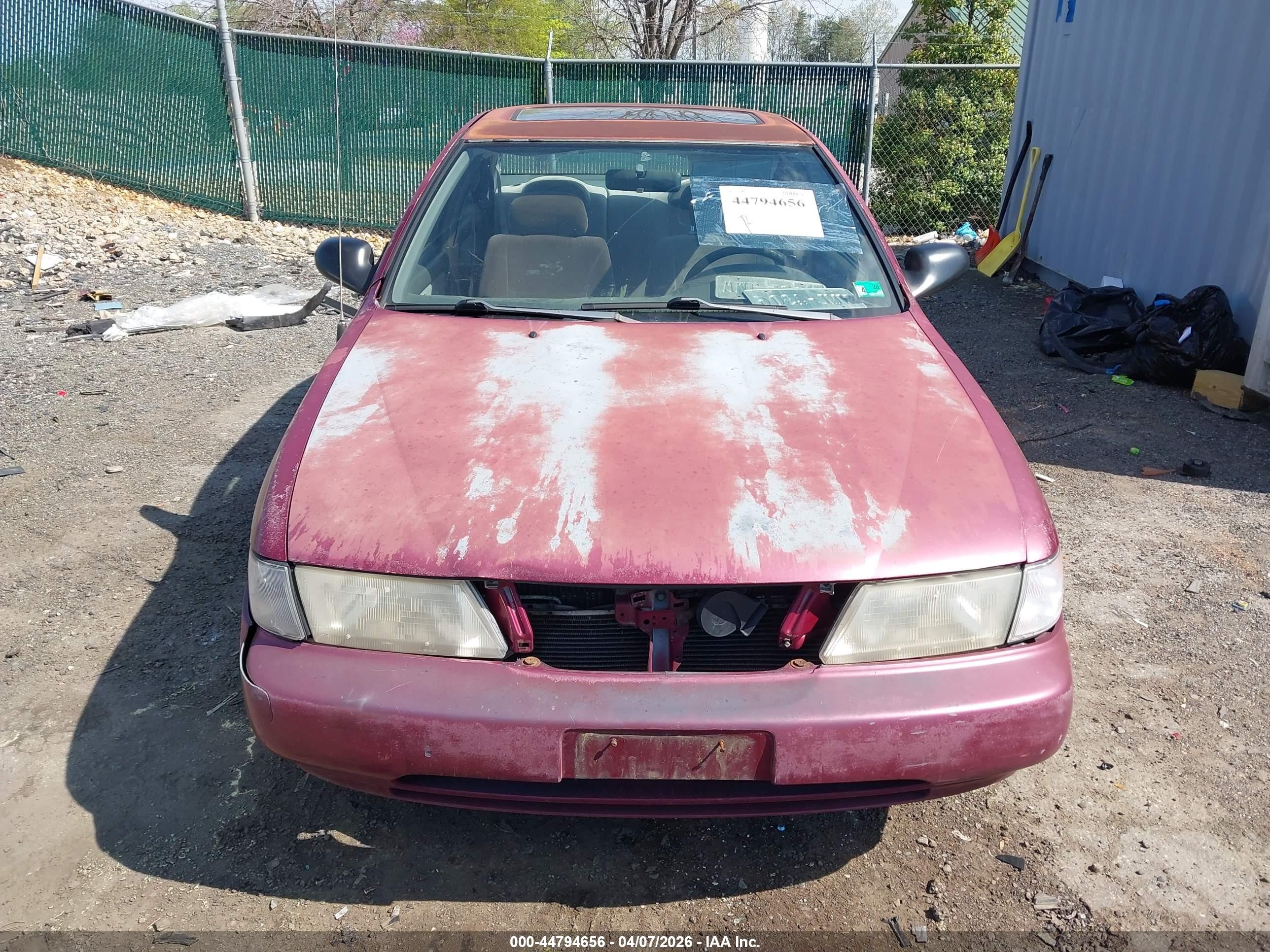 1995 Nissan Sentra Xe/gxe/gle Maroon vin: 1N4AB41D6SC779631