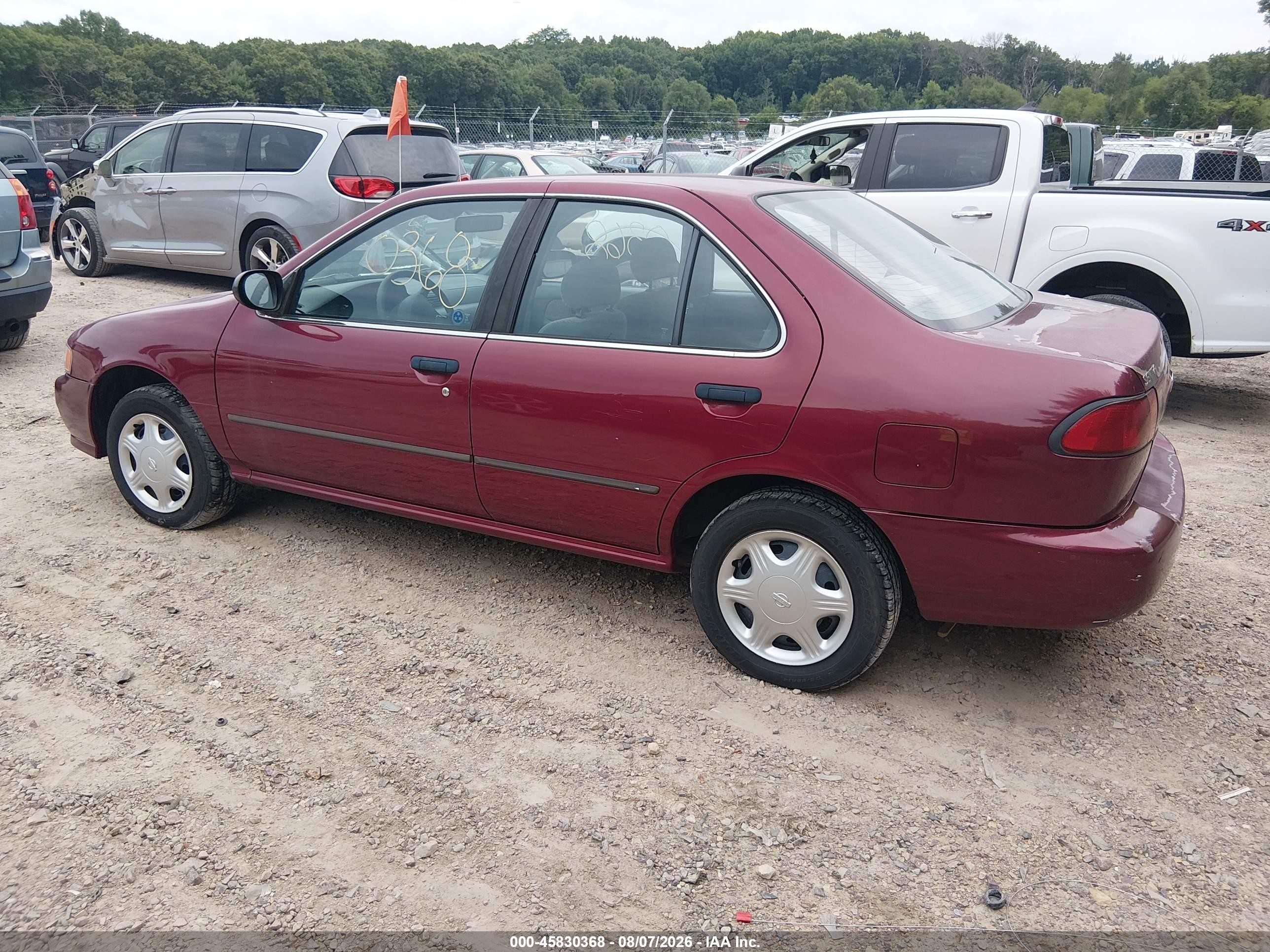 1998 Nissan Sentra Gle/gxe/xe Maroon vin: 1N4AB41D7WC717581