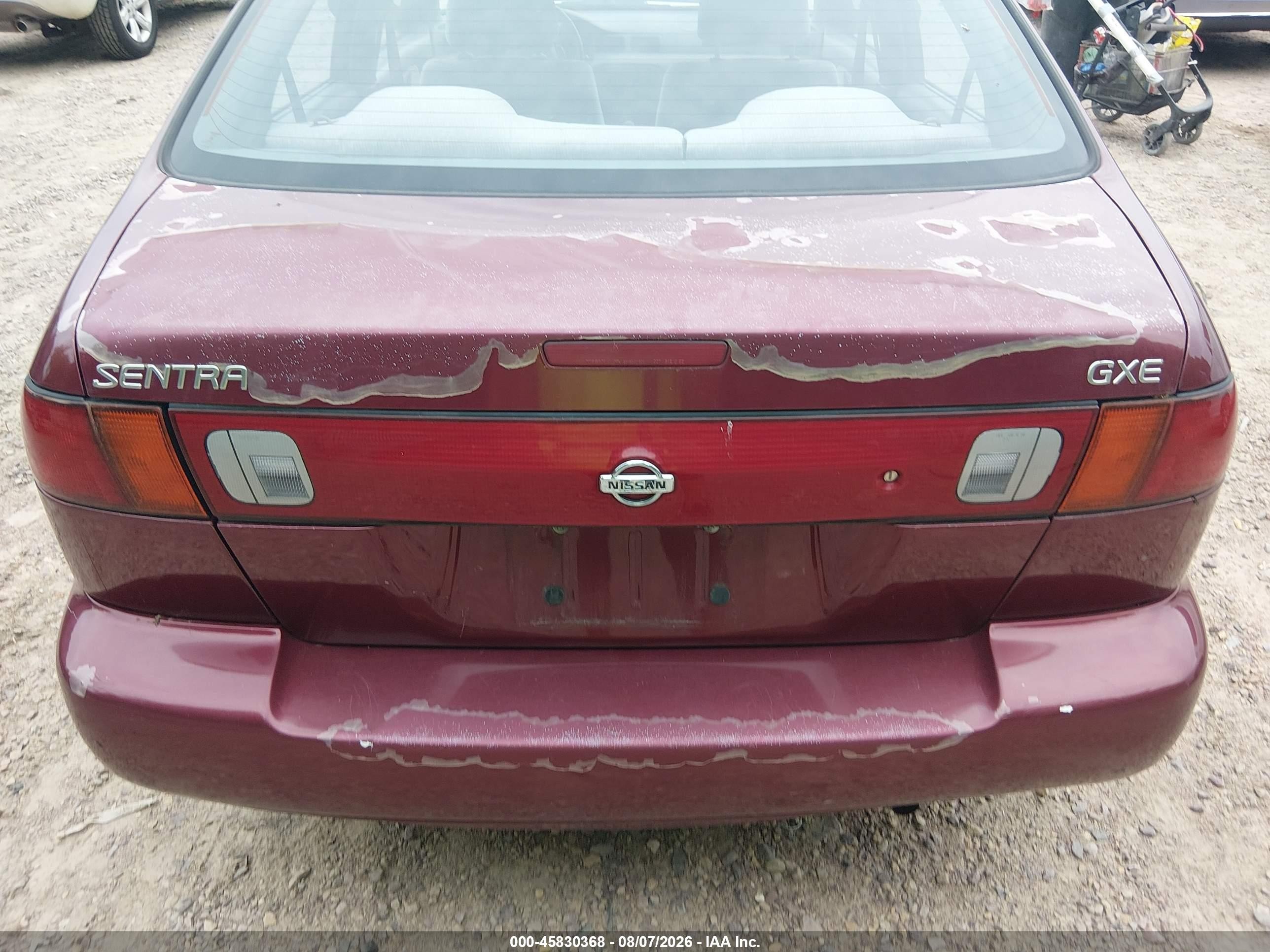 1998 Nissan Sentra Gle/gxe/xe Maroon vin: 1N4AB41D7WC717581