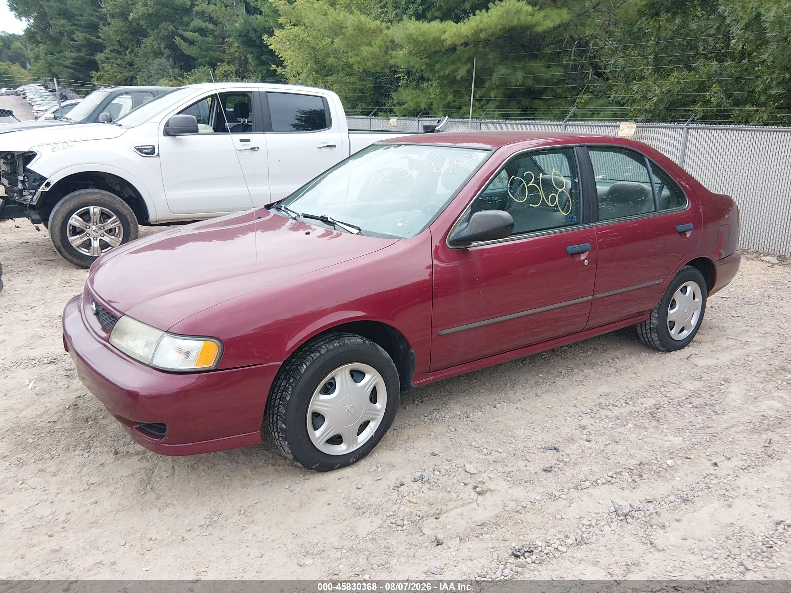1998 Nissan Sentra Gle/gxe/xe Maroon vin: 1N4AB41D7WC717581