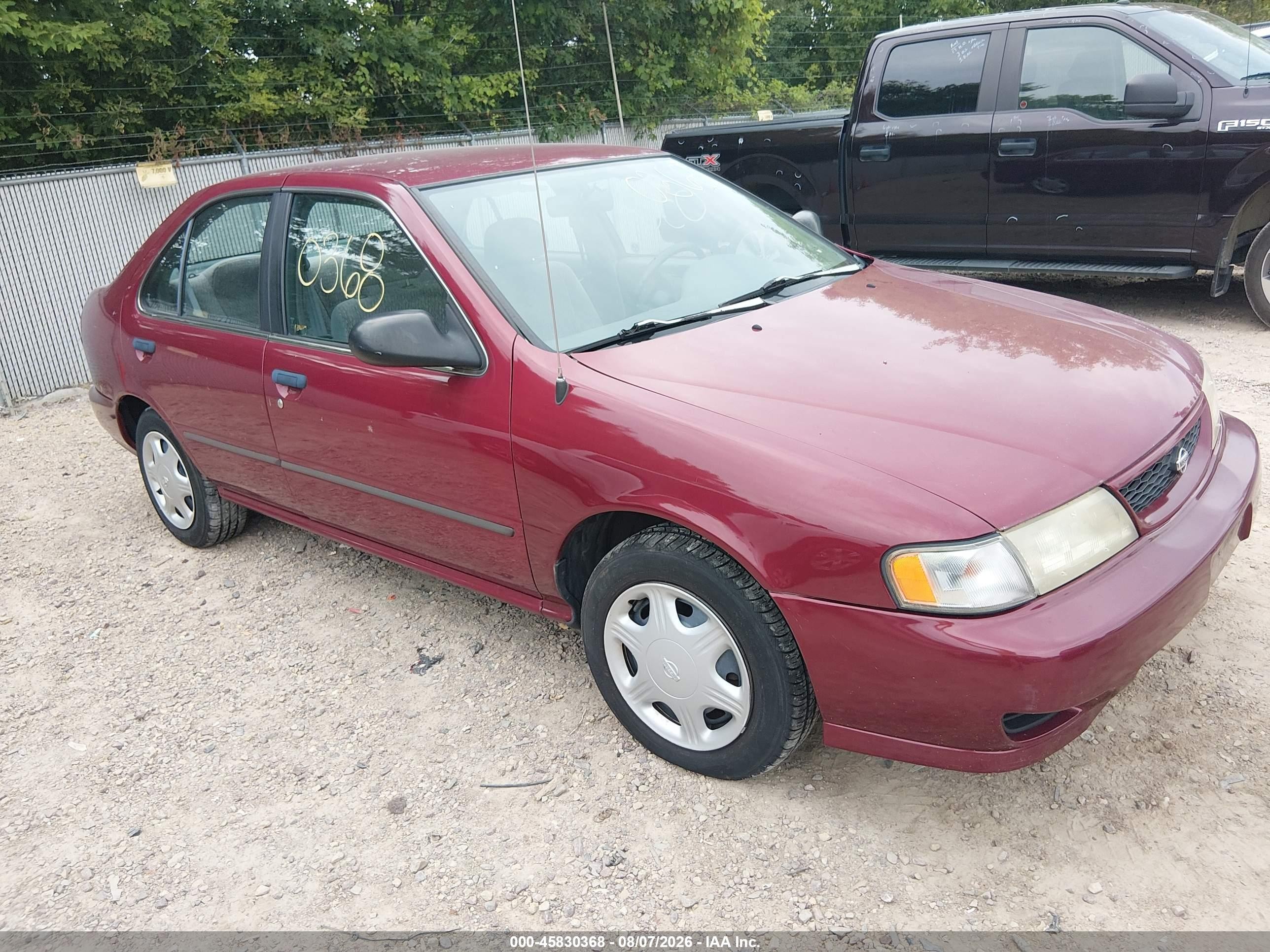 1998 Nissan Sentra Gle/gxe/xe Maroon vin: 1N4AB41D7WC717581