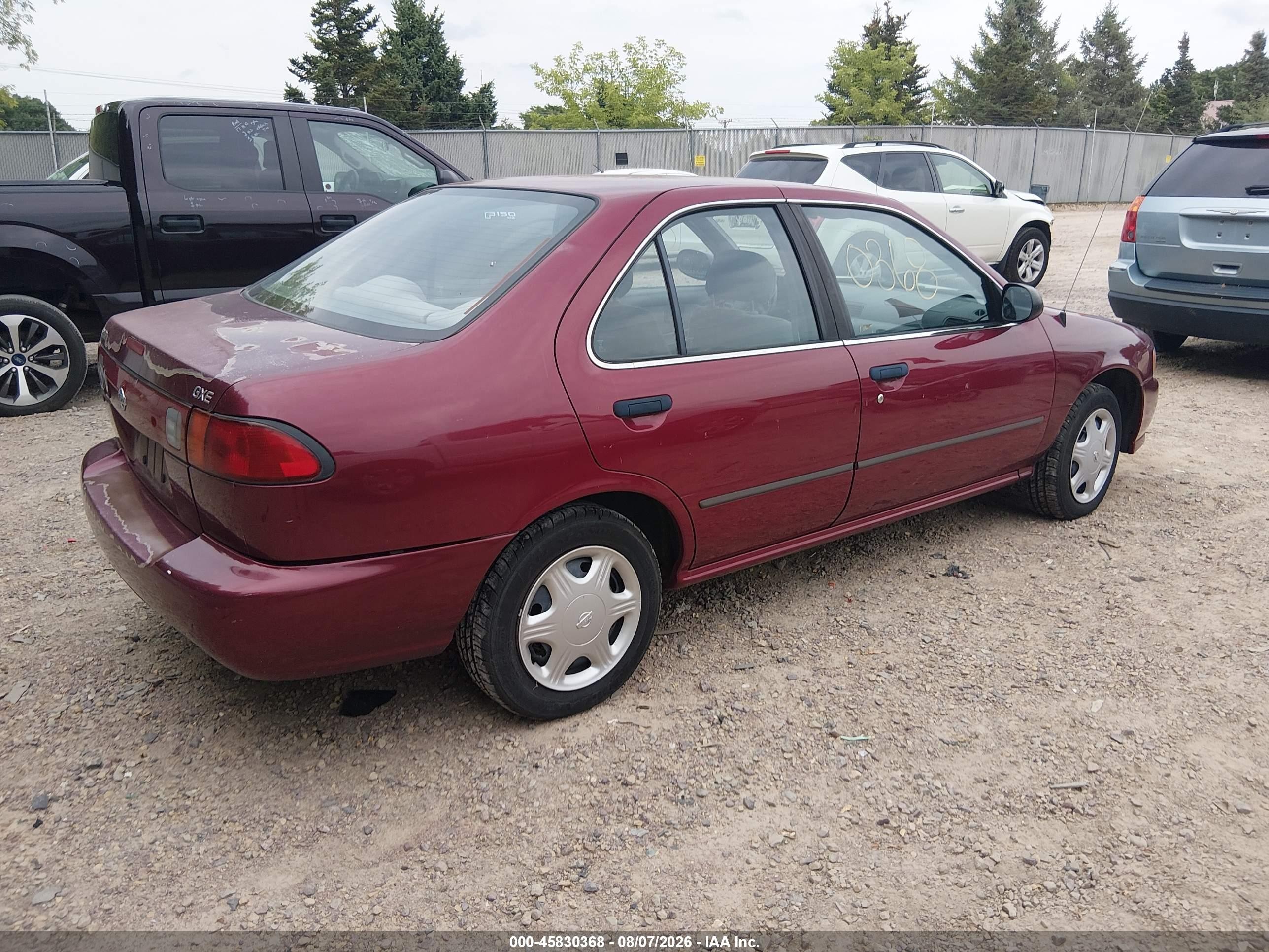 1998 Nissan Sentra Gle/gxe/xe Maroon vin: 1N4AB41D7WC717581