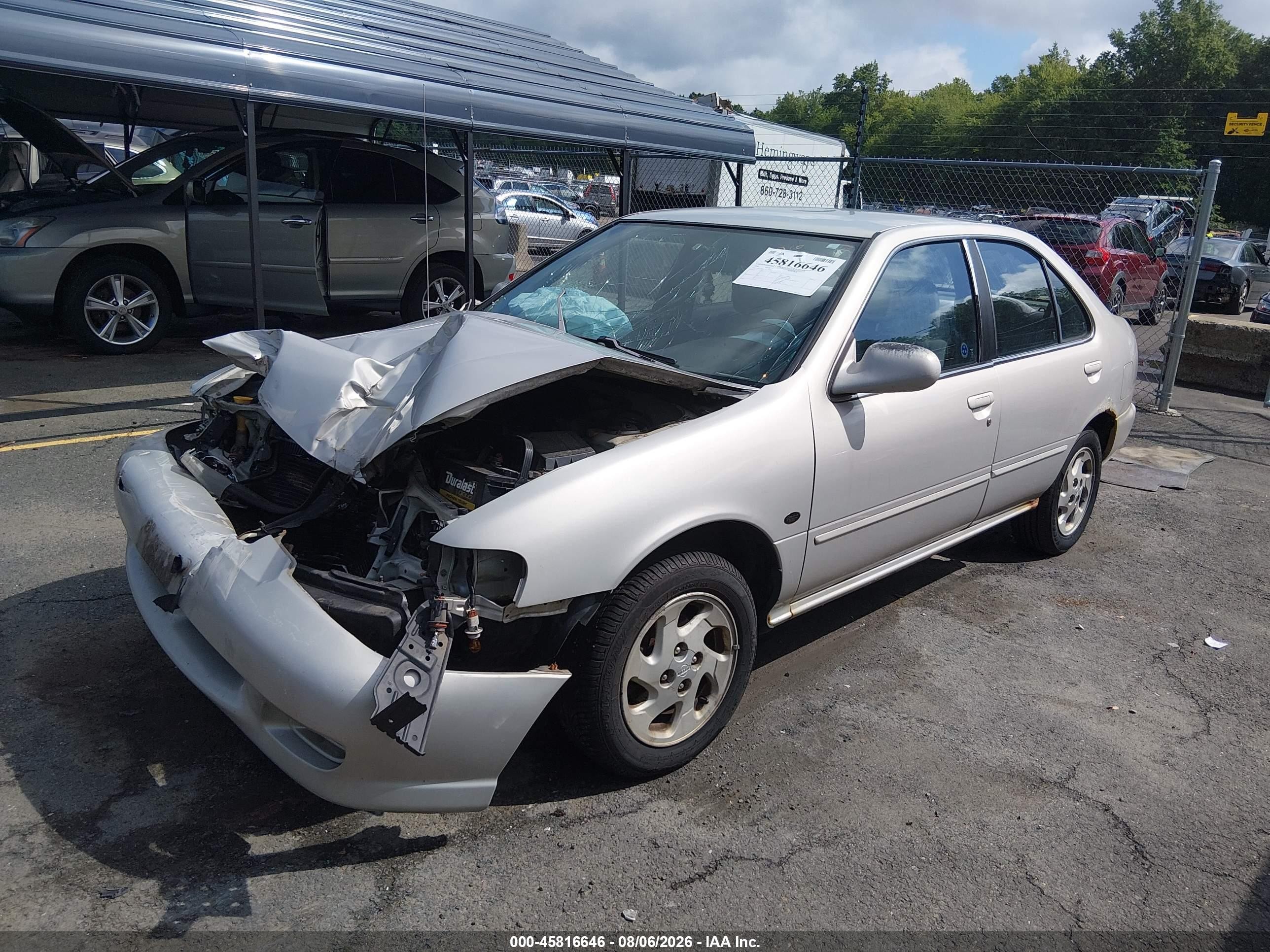1999 Nissan Sentra Gxe/xe Silver vin: 1N4AB41D7XC709031