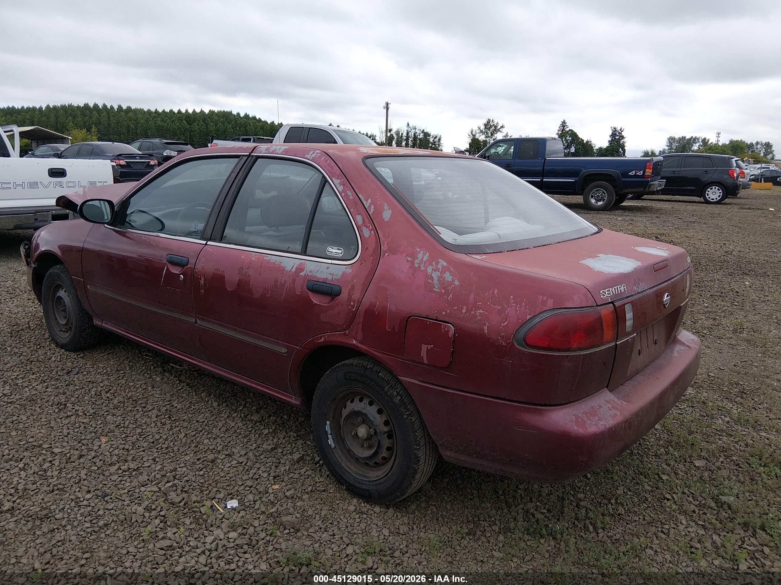 1996 Nissan Sentra E/xe/gxe/gle Red vin: 1N4AB41D8TC726771