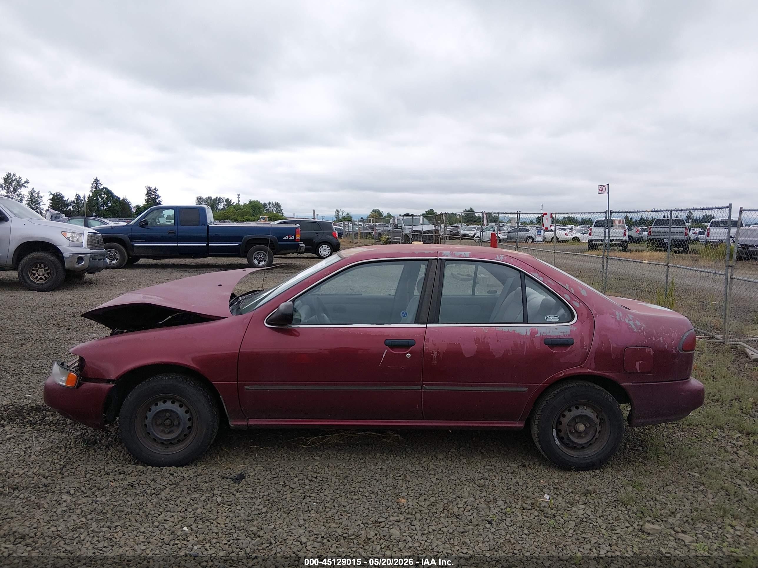 1996 Nissan Sentra E/xe/gxe/gle Red vin: 1N4AB41D8TC726771