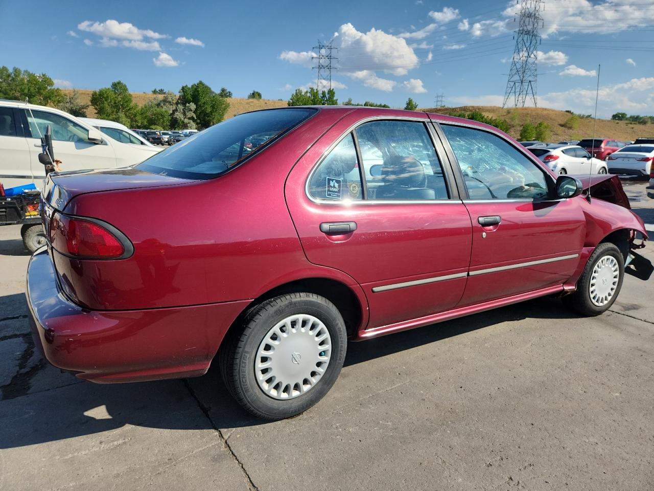 1996 Nissan Sentra E Maroon vin: 1N4AB41D8TC745983