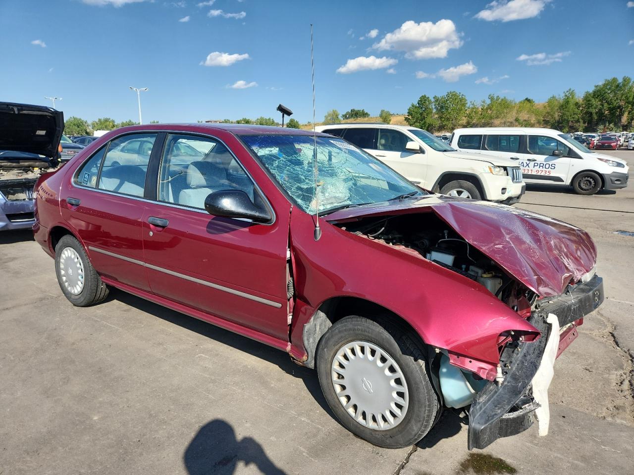 1996 Nissan Sentra E Maroon vin: 1N4AB41D8TC745983