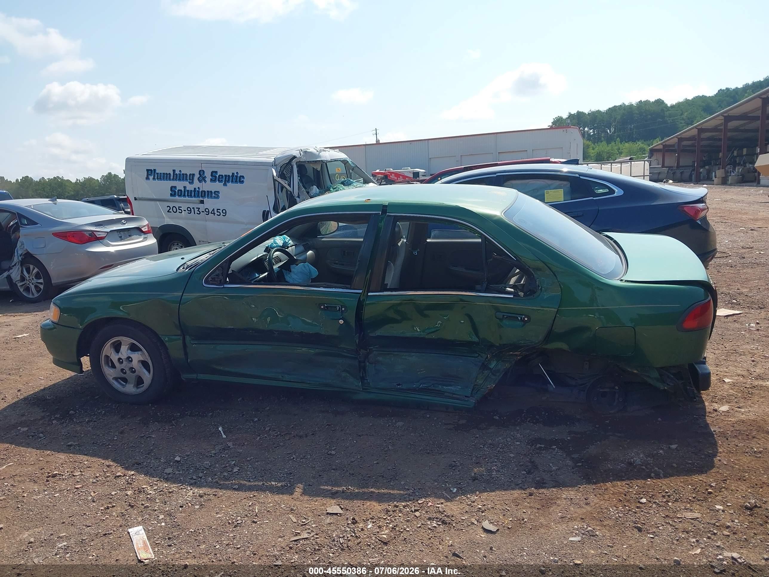 1998 Nissan Sentra Gle/gxe/xe Зеленый vin: 1N4AB41D9WC718005