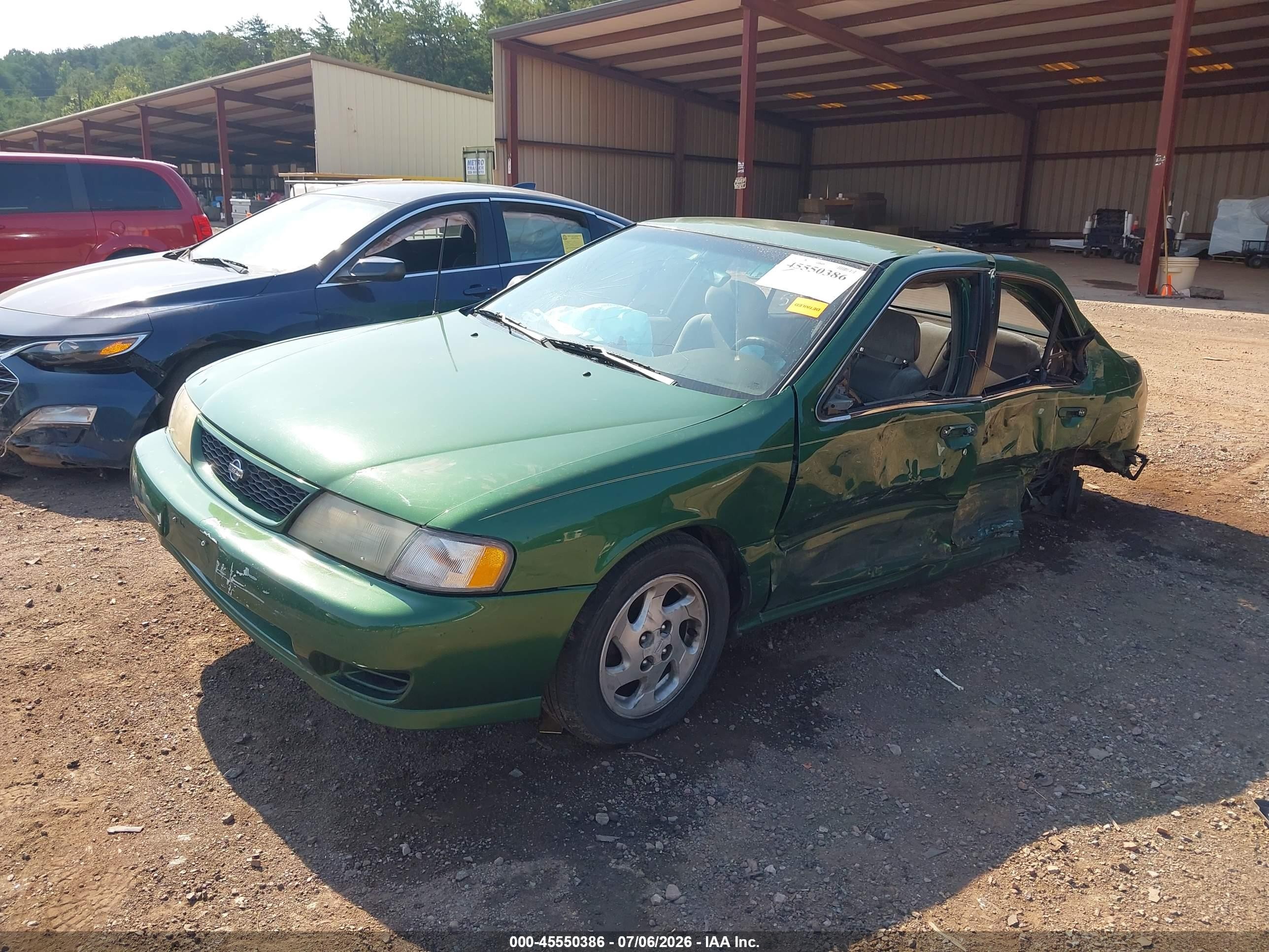 1998 Nissan Sentra Gle/gxe/xe Зеленый vin: 1N4AB41D9WC718005