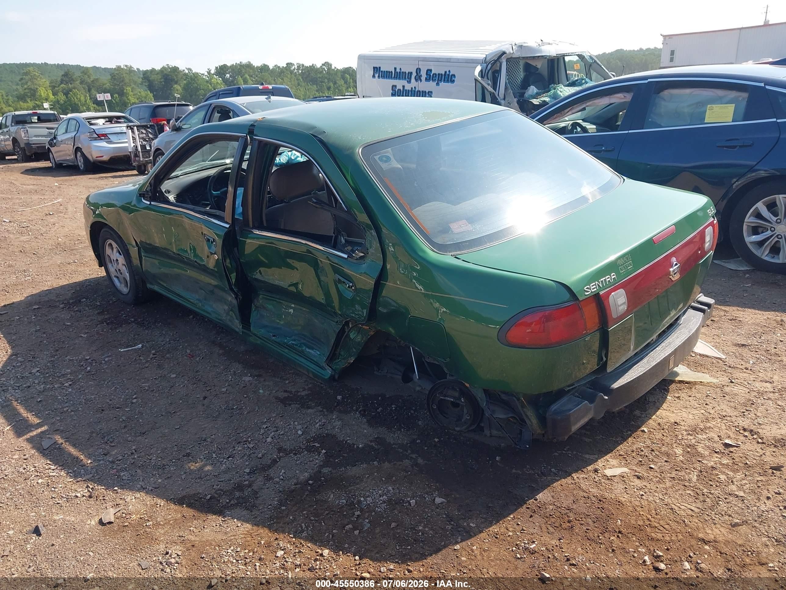 1998 Nissan Sentra Gle/gxe/xe Зеленый vin: 1N4AB41D9WC718005