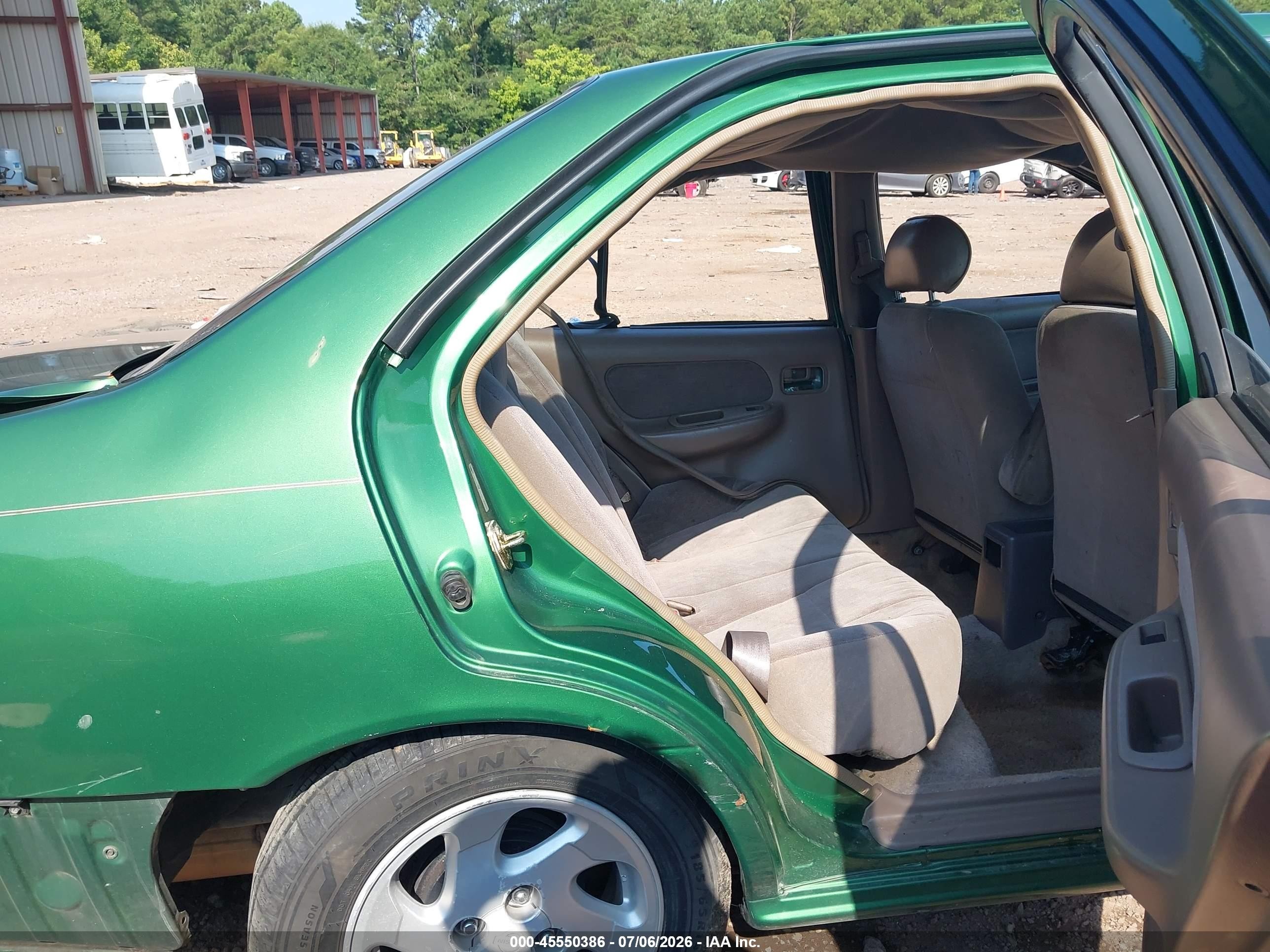 1998 Nissan Sentra Gle/gxe/xe Зеленый vin: 1N4AB41D9WC718005
