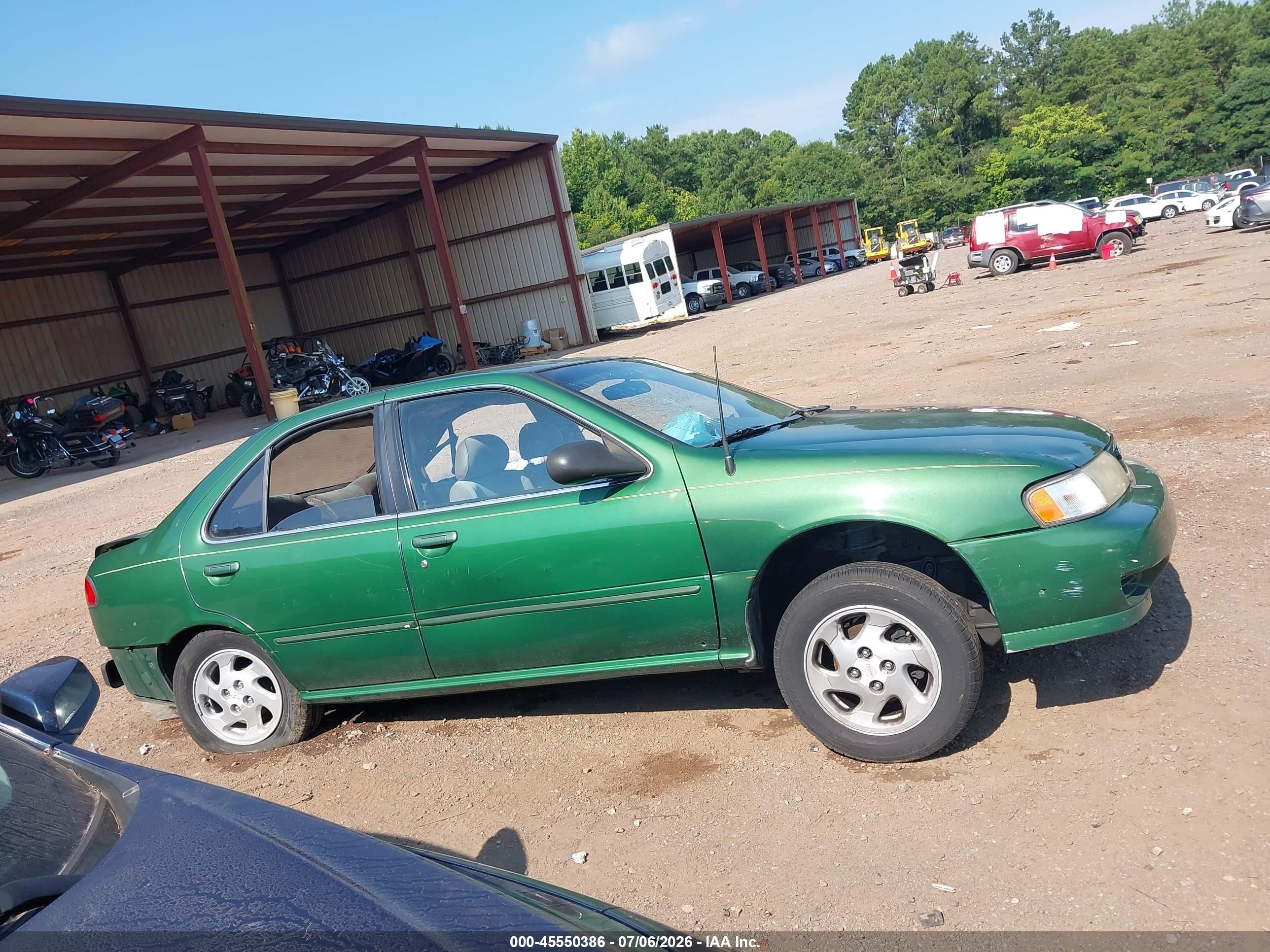 1998 Nissan Sentra Gle/gxe/xe Зеленый vin: 1N4AB41D9WC718005