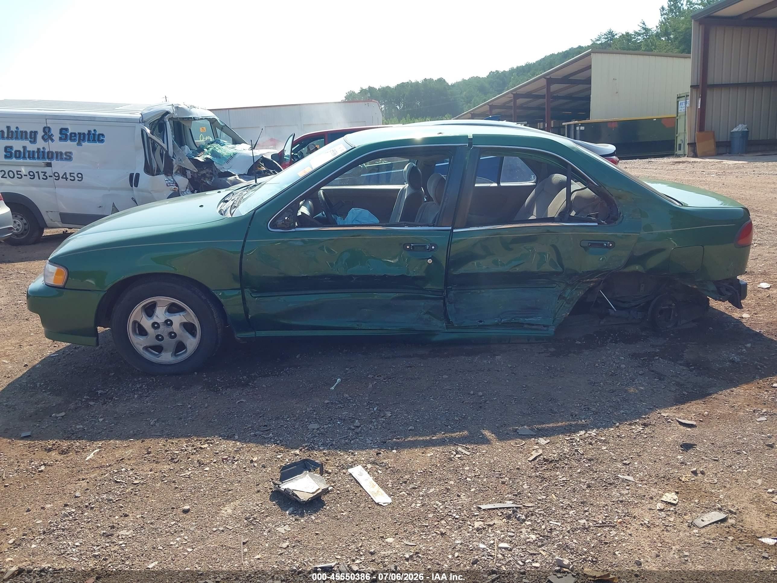 1998 Nissan Sentra Gle/gxe/xe Зеленый vin: 1N4AB41D9WC718005