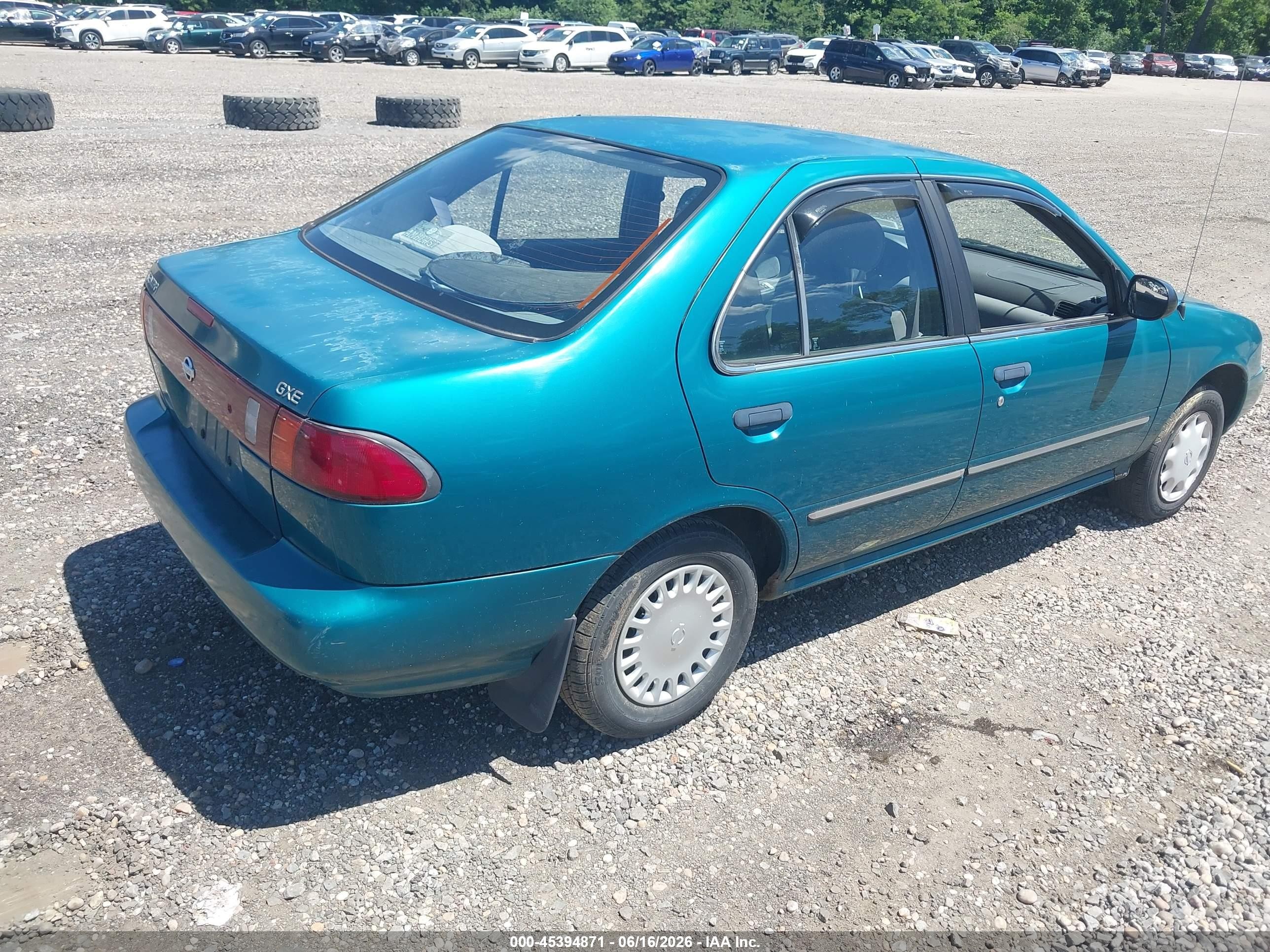 1996 Nissan Sentra E/xe/gxe/gle Зеленый vin: 1N4AB41DXTC717599