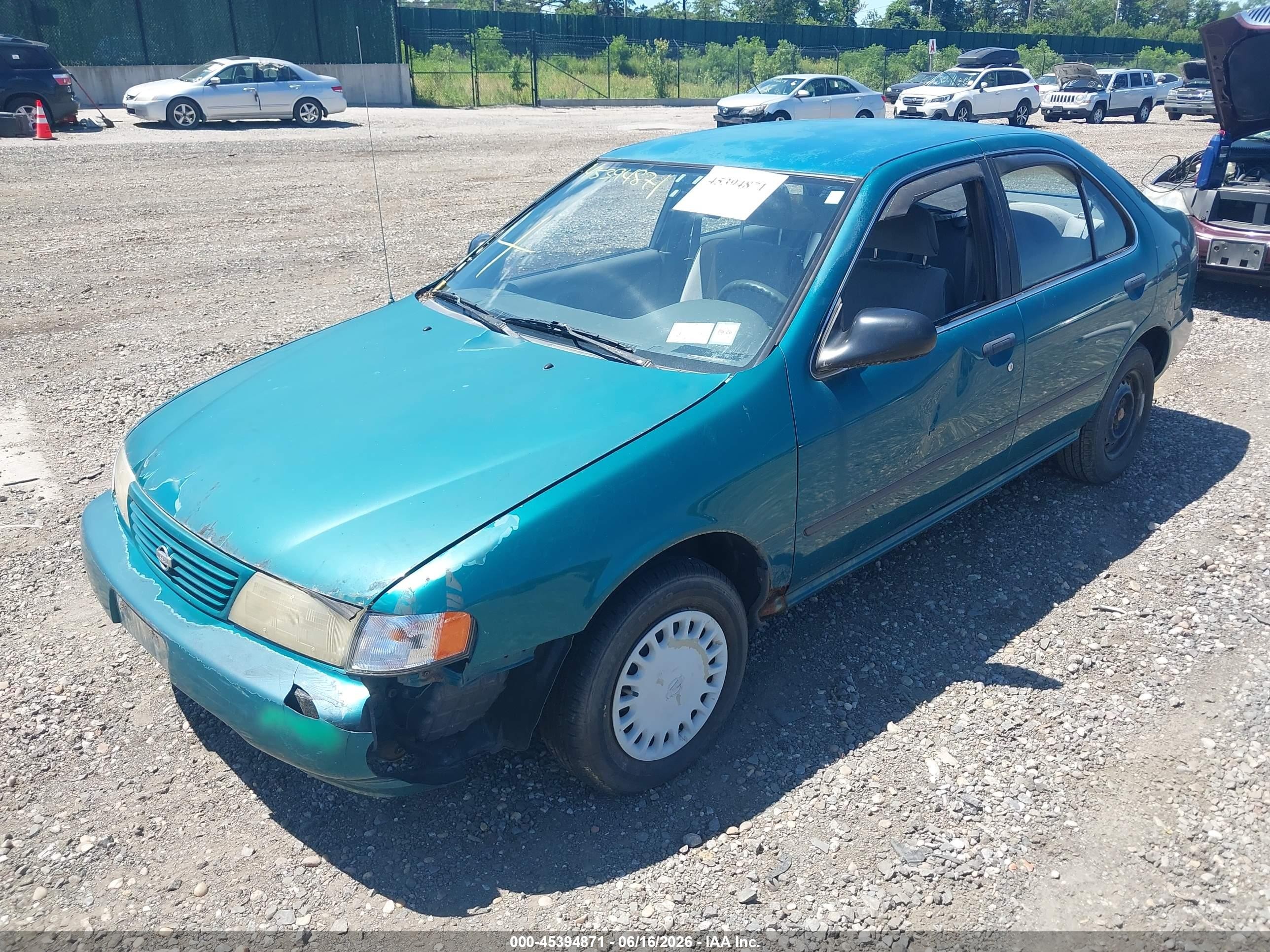 1996 Nissan Sentra E/xe/gxe/gle Зеленый vin: 1N4AB41DXTC717599
