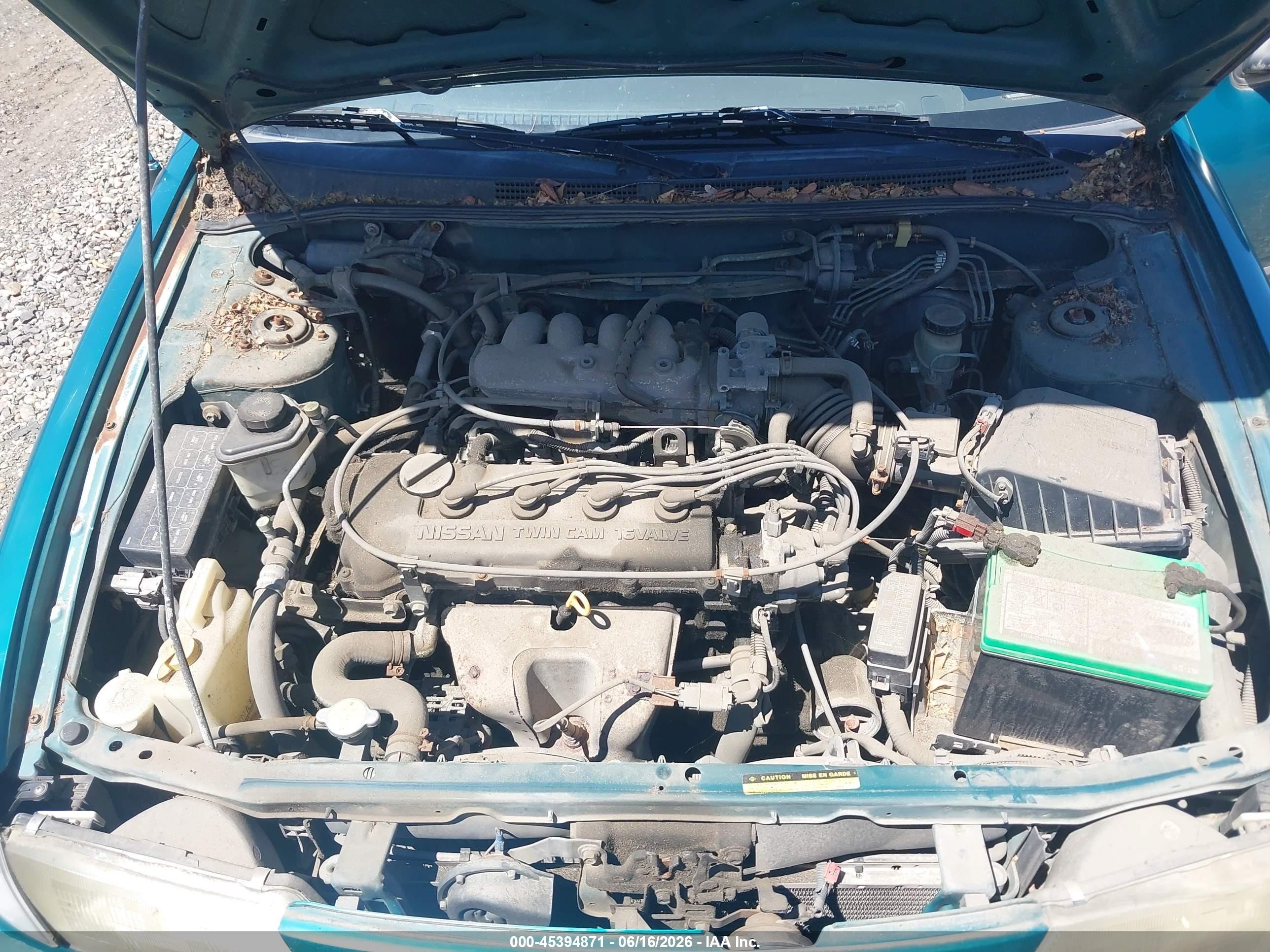 1996 Nissan Sentra E/xe/gxe/gle Зеленый vin: 1N4AB41DXTC717599