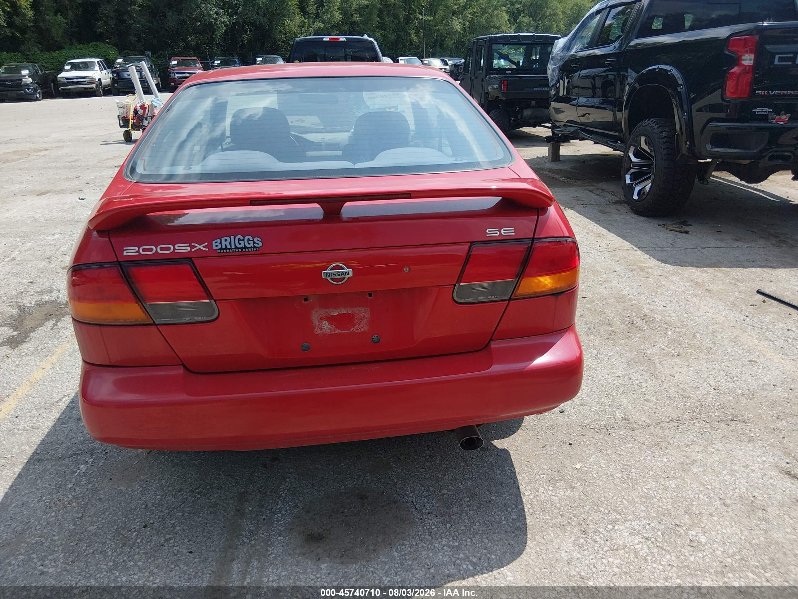 1996 Nissan 200sx Se Red vin: 1N4AB42D1TC521808