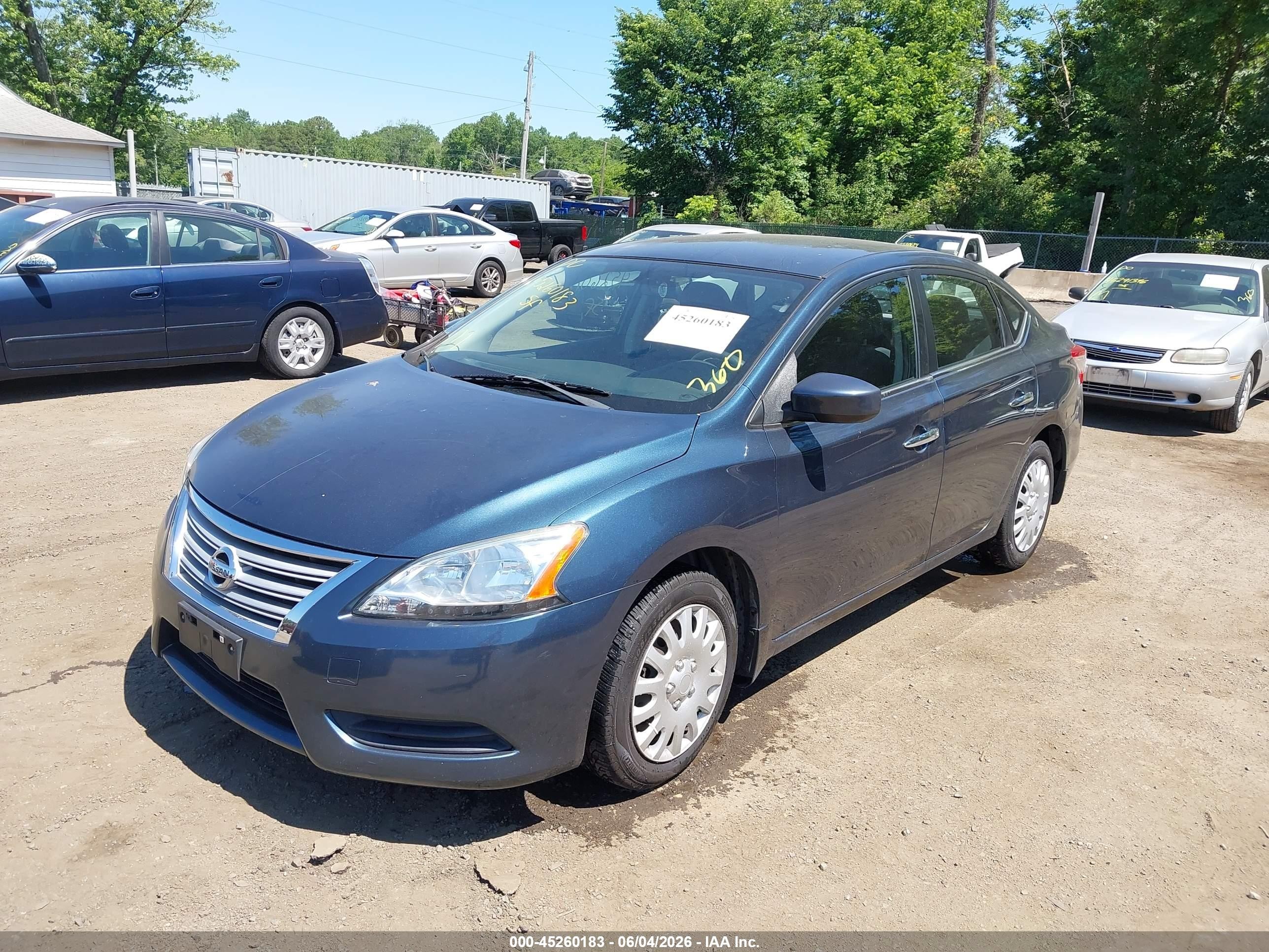 2013 Nissan Sentra Sv Blue vin: 1N4AB7AP0DN902990