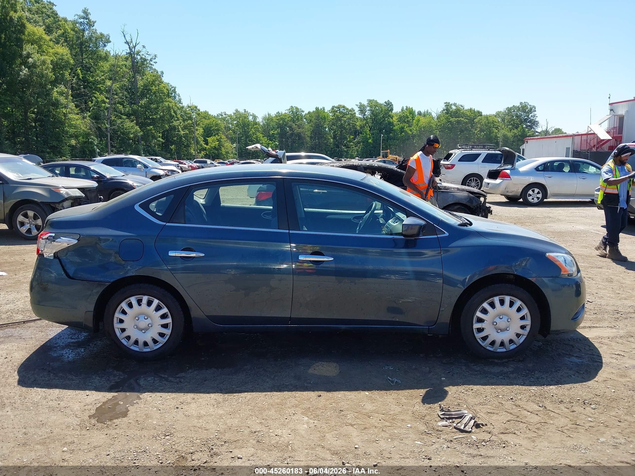 2013 Nissan Sentra Sv Blue vin: 1N4AB7AP0DN902990