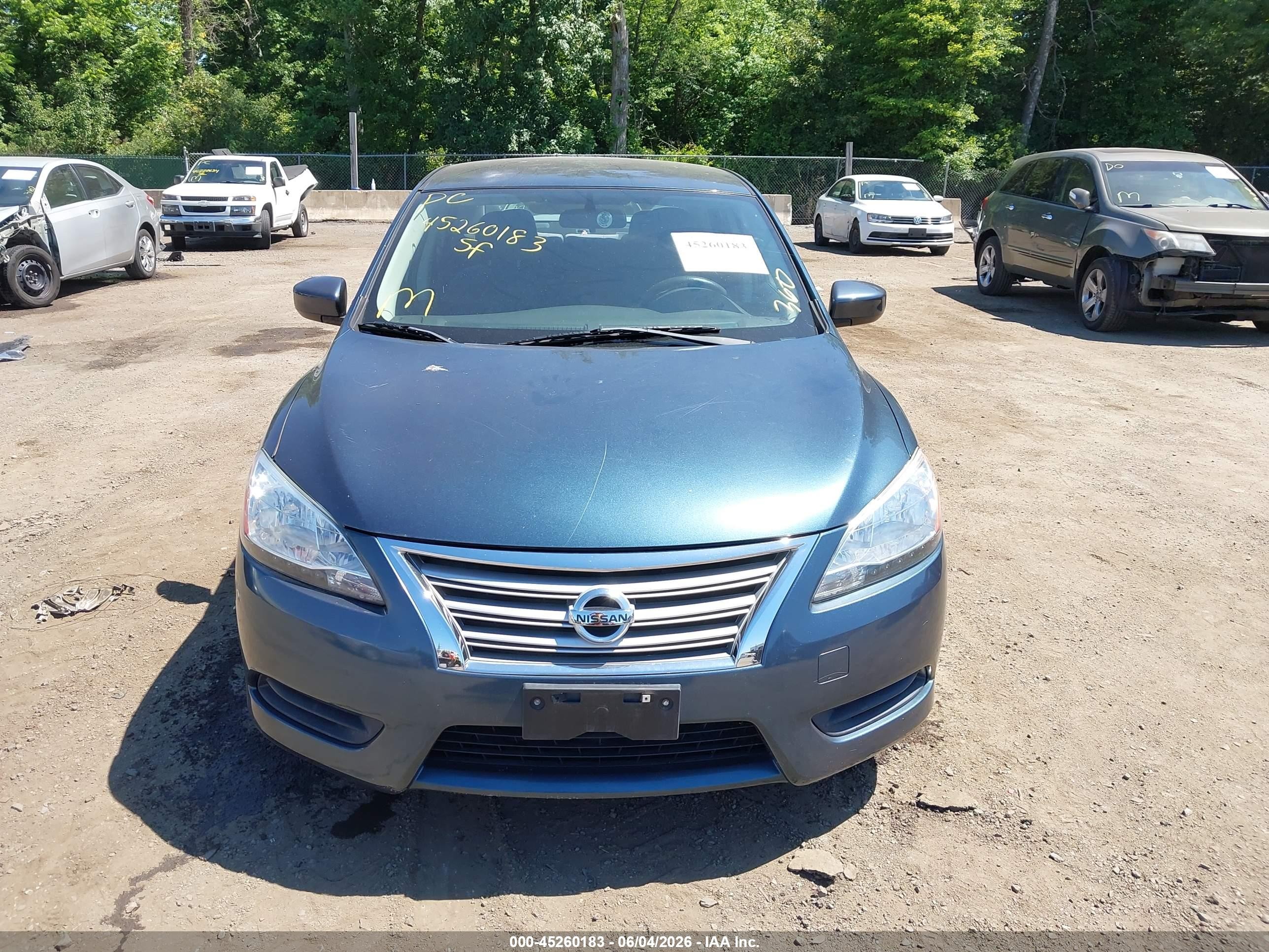 2013 Nissan Sentra Sv Blue vin: 1N4AB7AP0DN902990