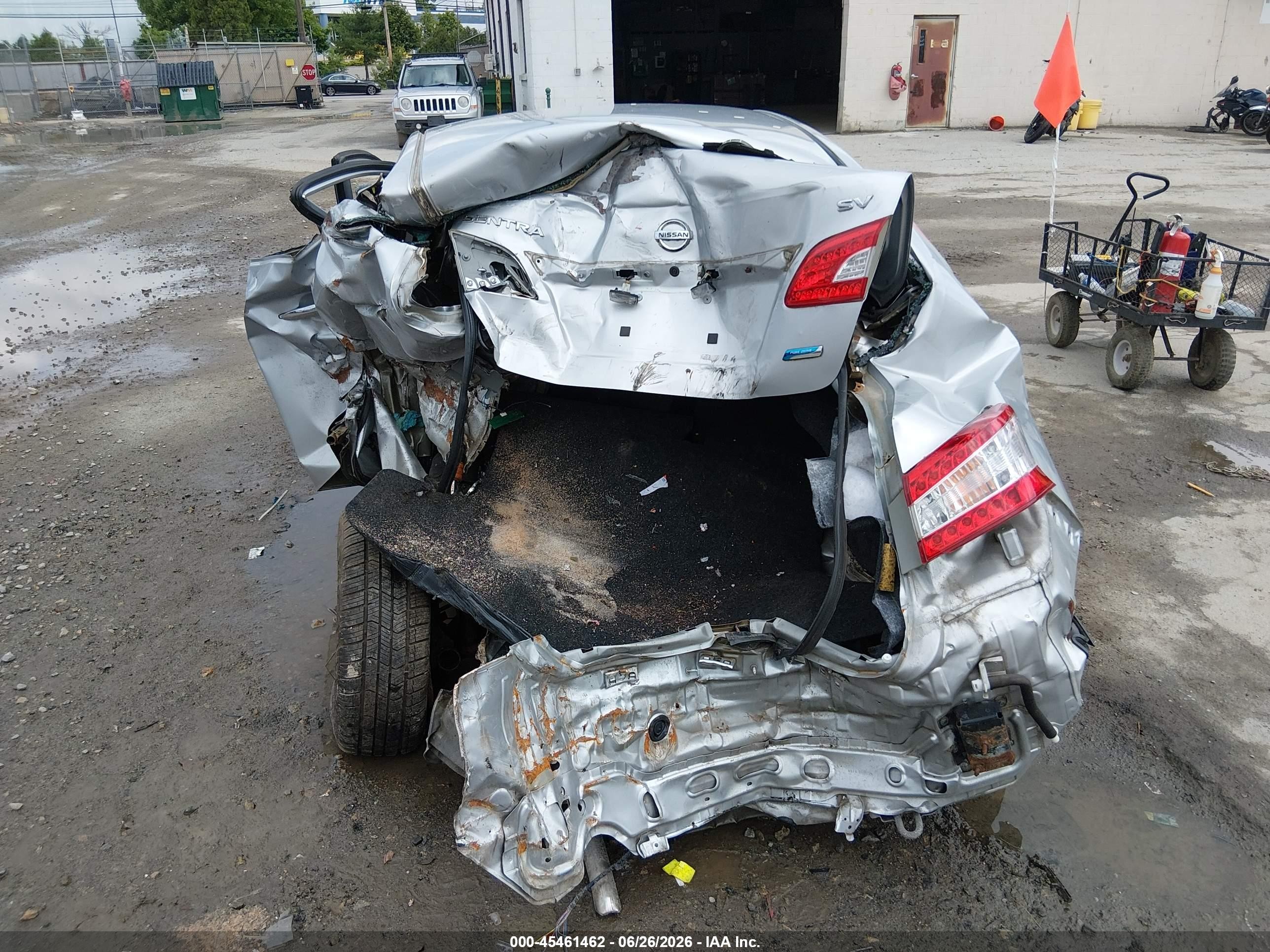 2014 Nissan Sentra Sv Серебряный vin: 1N4AB7AP0EN850861