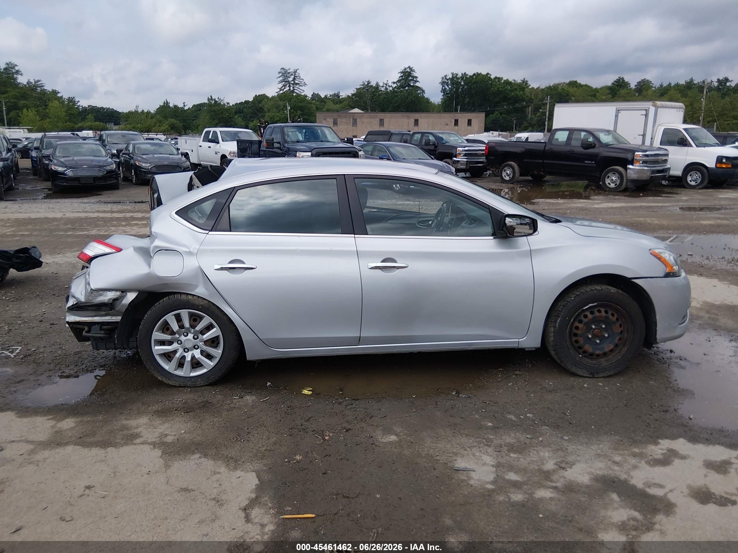 2014 Nissan Sentra Sv Серебряный vin: 1N4AB7AP0EN850861