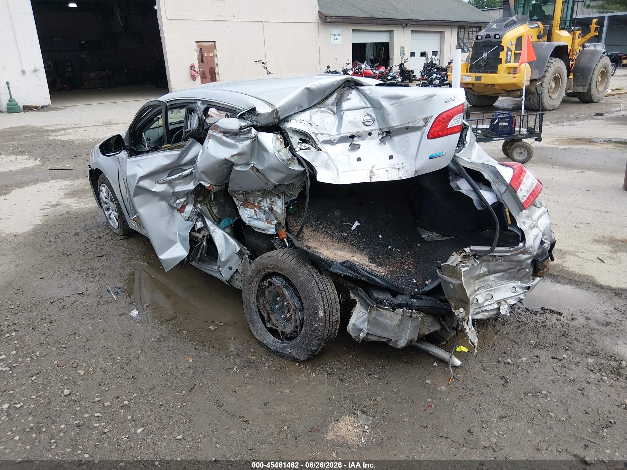 2014 Nissan Sentra Sv Серебряный vin: 1N4AB7AP0EN850861