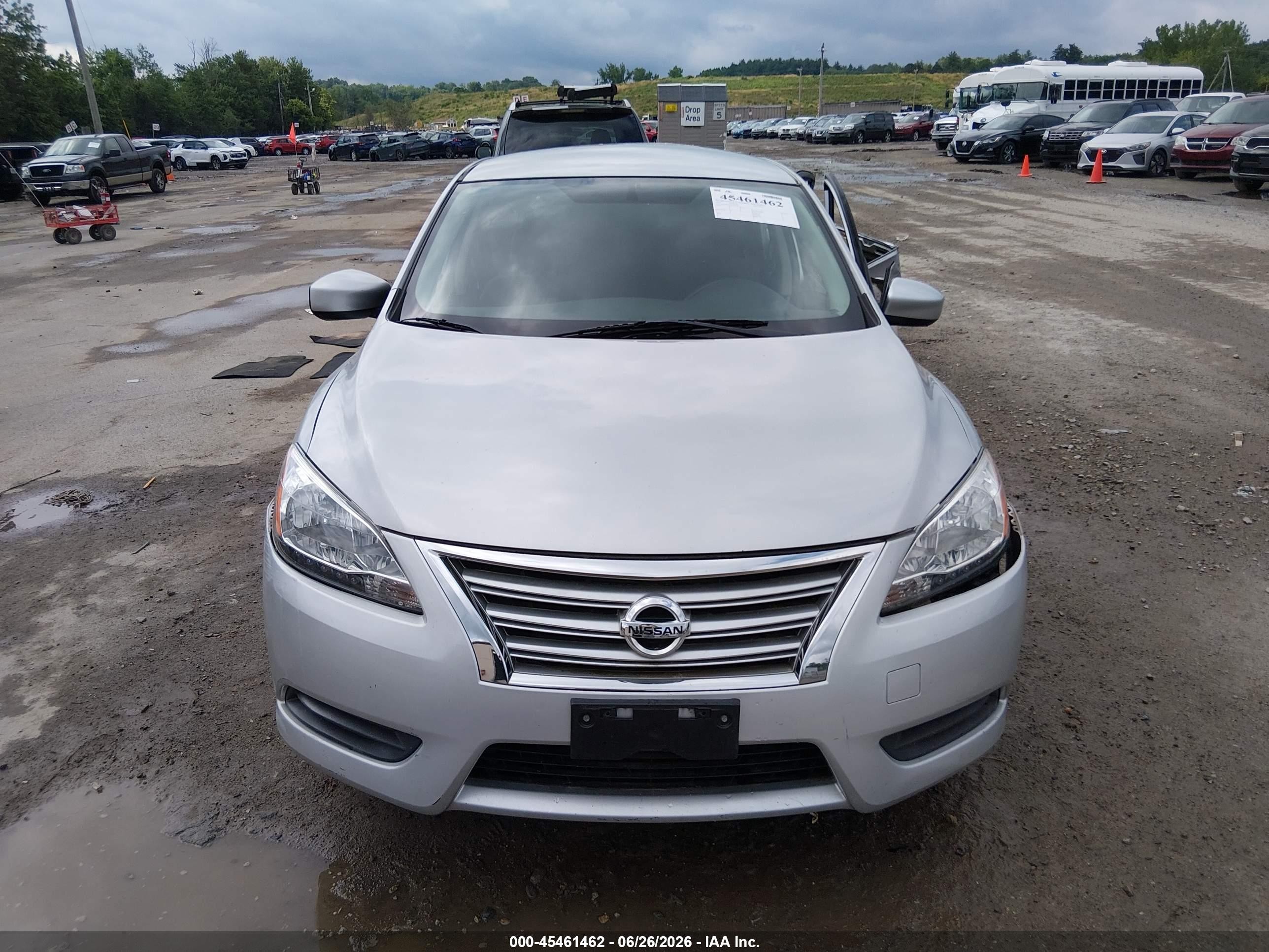 2014 Nissan Sentra Sv Серебряный vin: 1N4AB7AP0EN850861