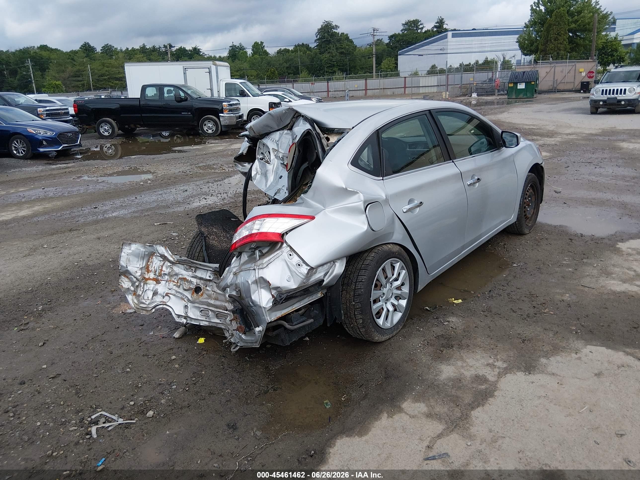 2014 Nissan Sentra Sv Серебряный vin: 1N4AB7AP0EN850861