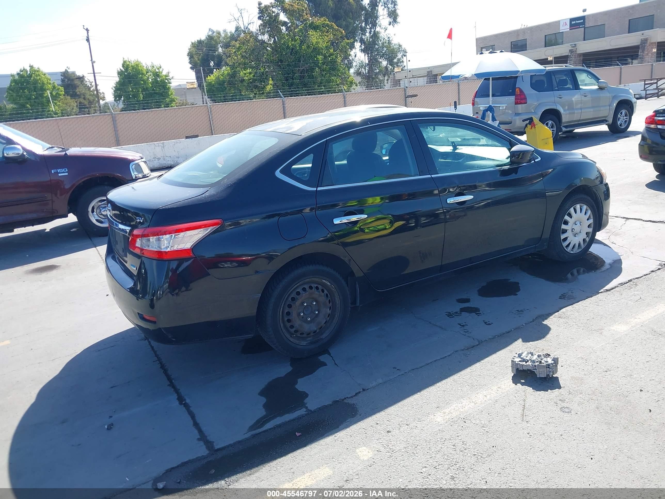 2014 Nissan Sentra Sv Black vin: 1N4AB7AP0EN854621