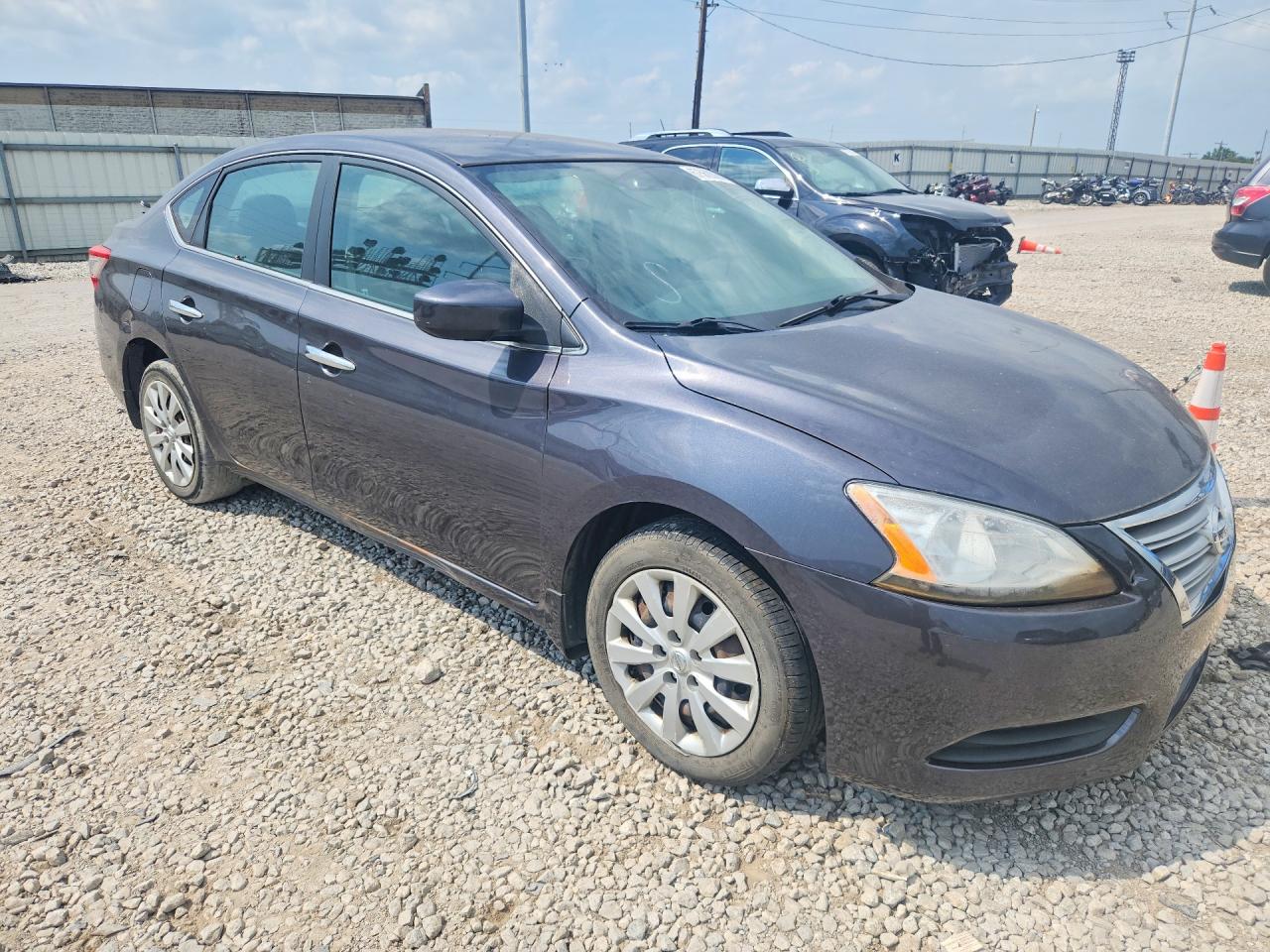 2014 Nissan Sentra Sv Gray vin: 1N4AB7AP0EN856109