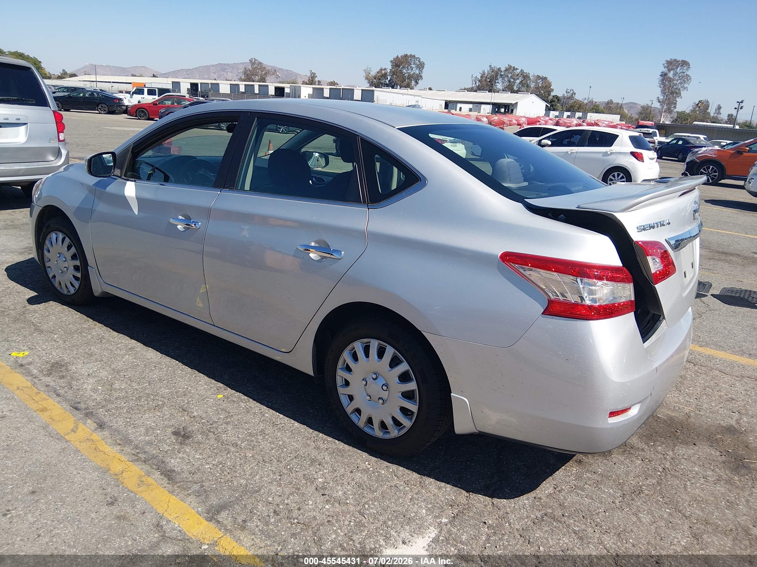 2013 Nissan Sentra Sv Silver vin: 1N4AB7AP1DN902805