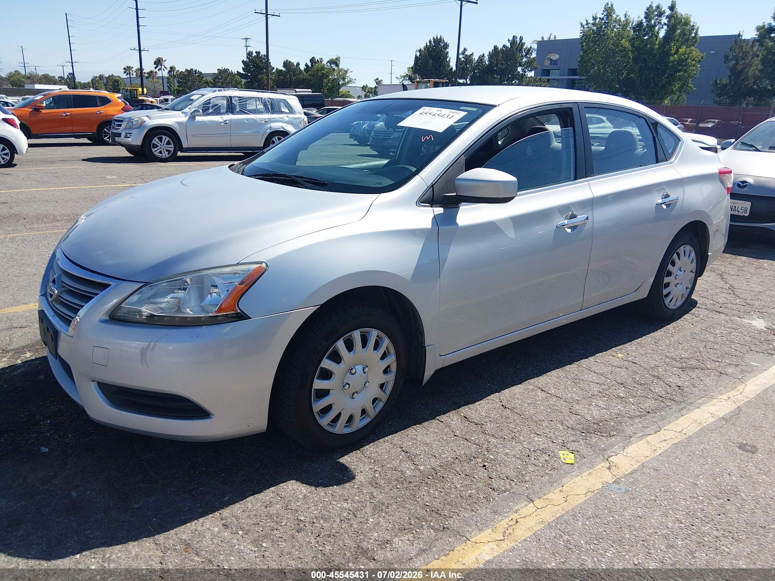 2013 Nissan Sentra Sv Silver vin: 1N4AB7AP1DN902805