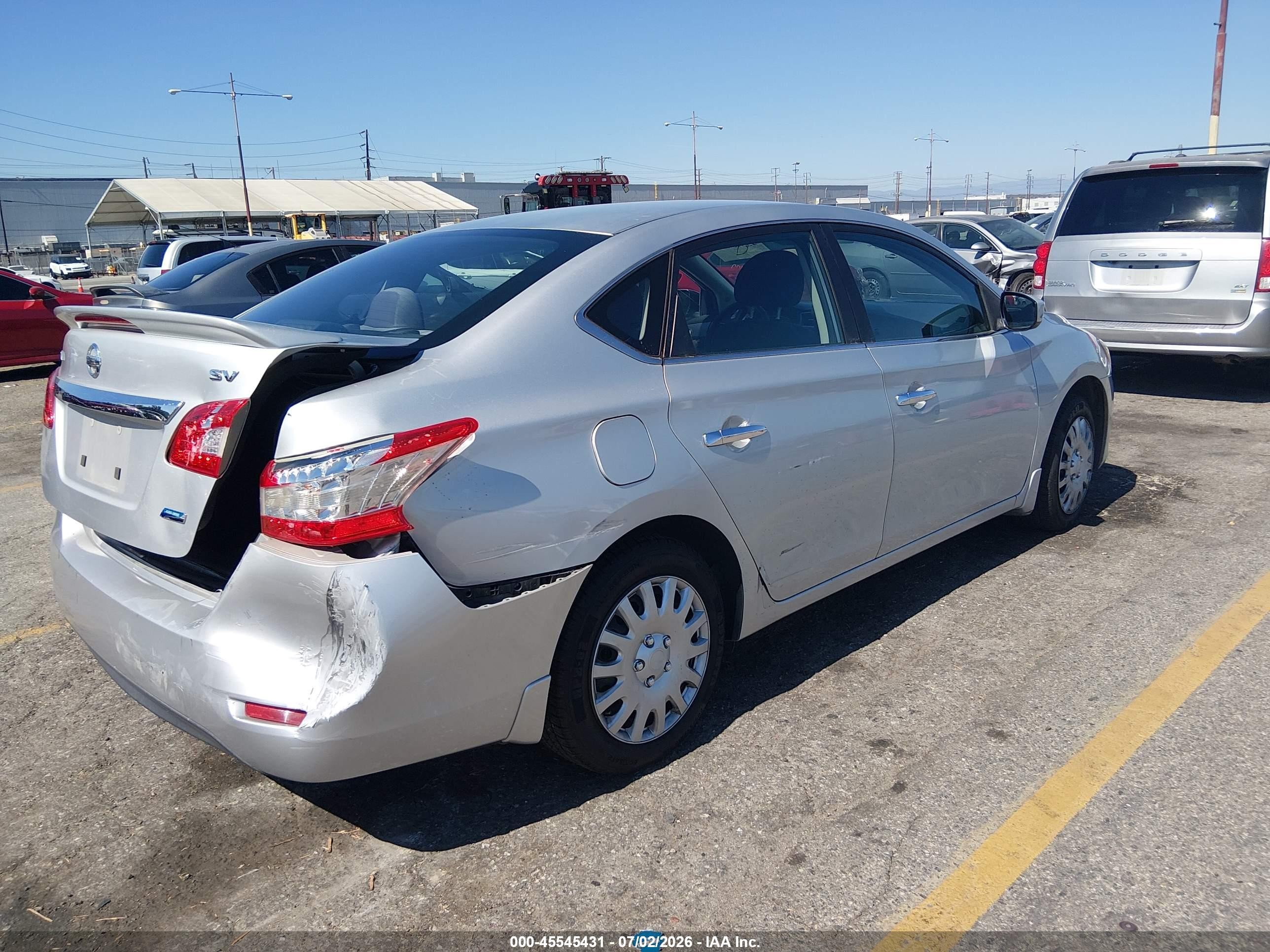 2013 Nissan Sentra Sv Silver vin: 1N4AB7AP1DN902805