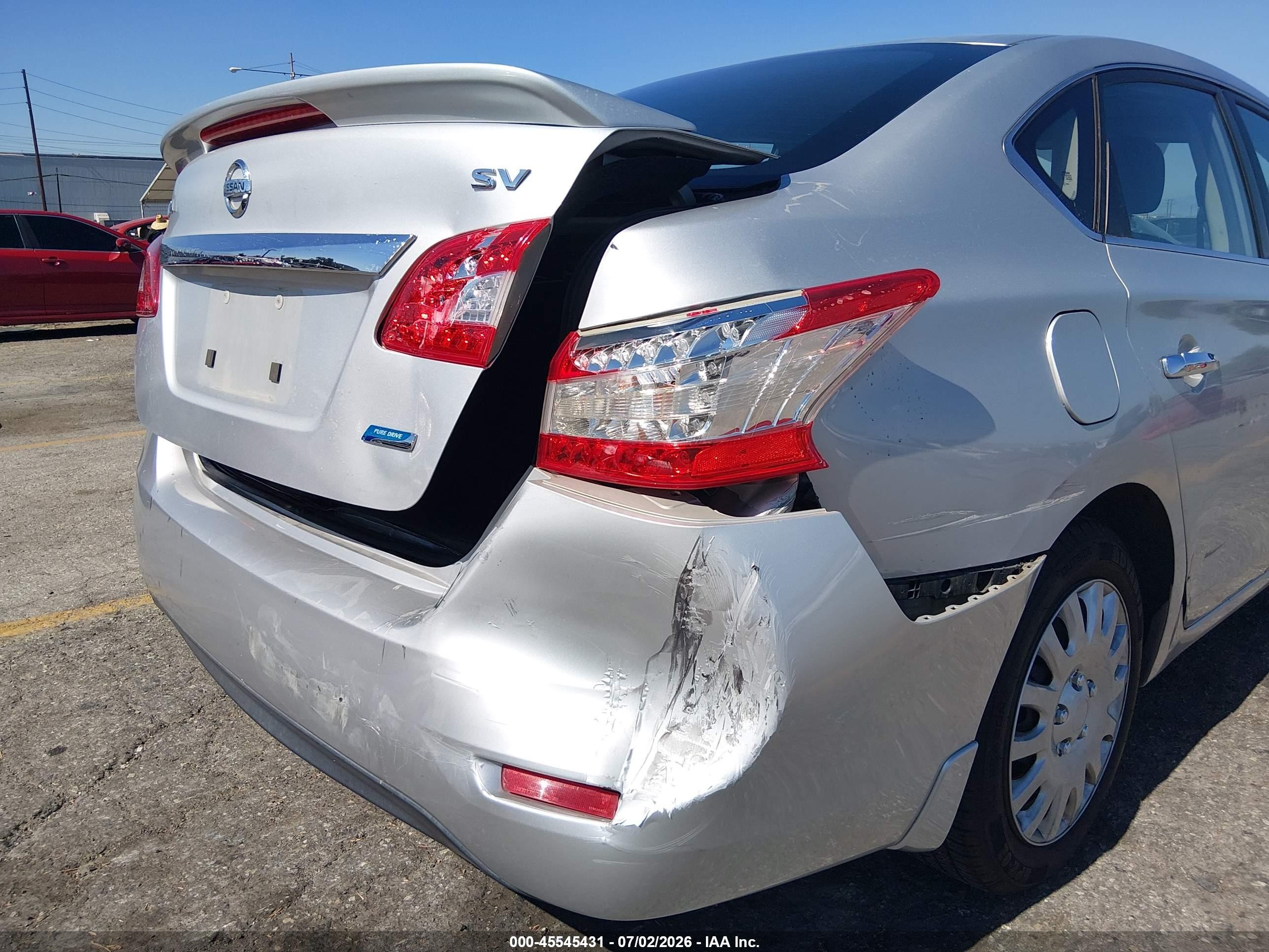 2013 Nissan Sentra Sv Silver vin: 1N4AB7AP1DN902805