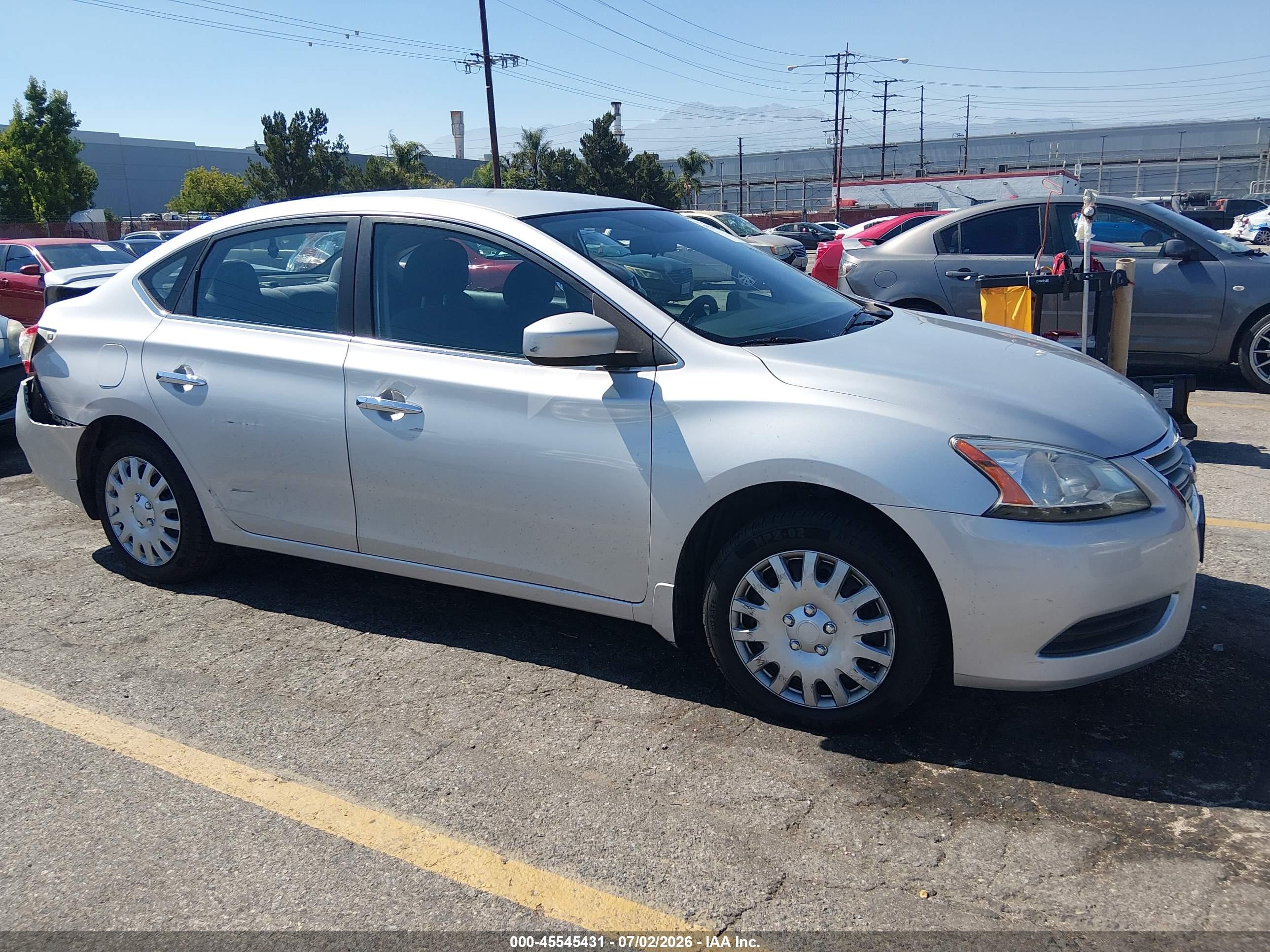 2013 Nissan Sentra Sv Silver vin: 1N4AB7AP1DN902805