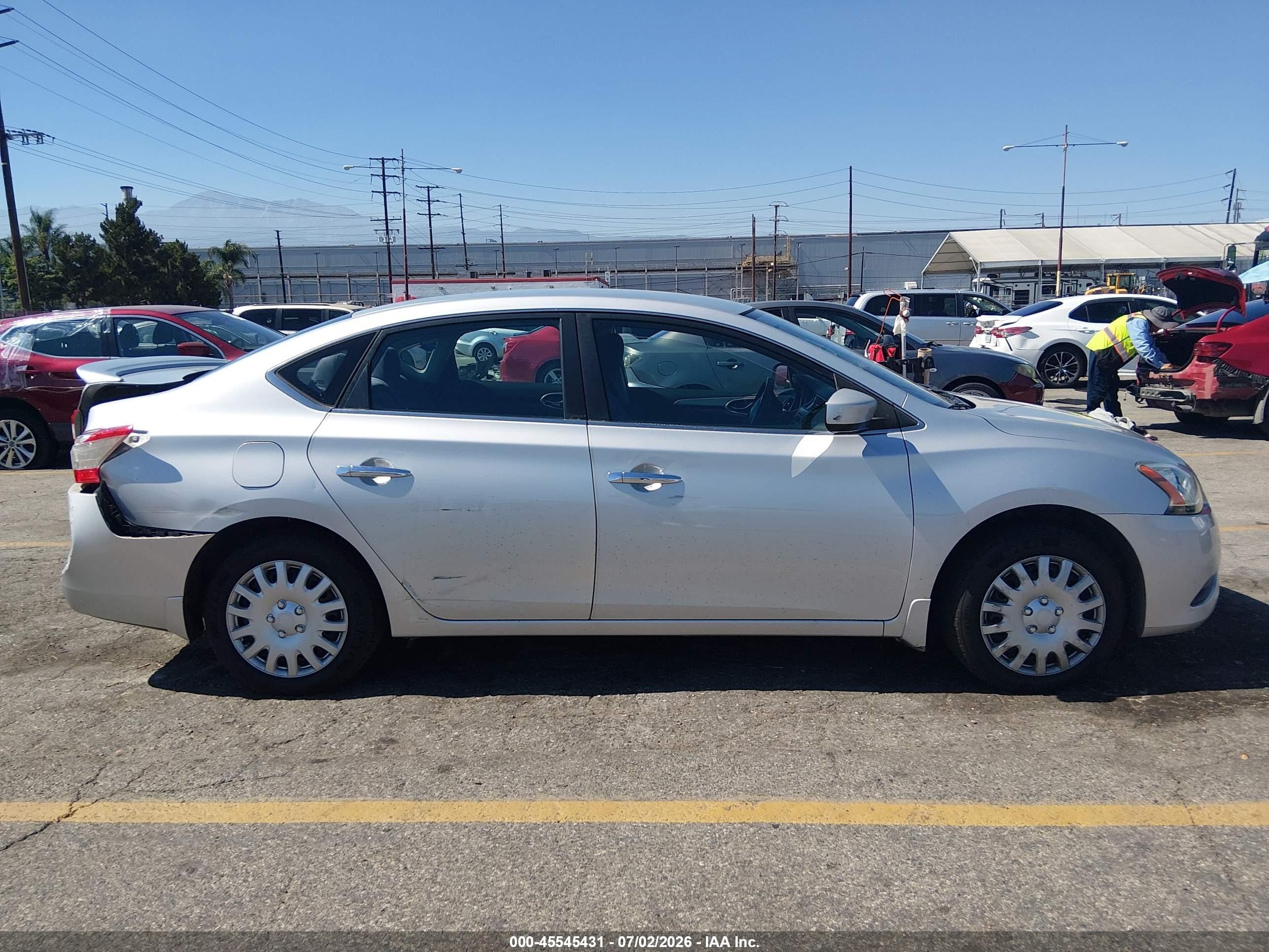 2013 Nissan Sentra Sv Silver vin: 1N4AB7AP1DN902805