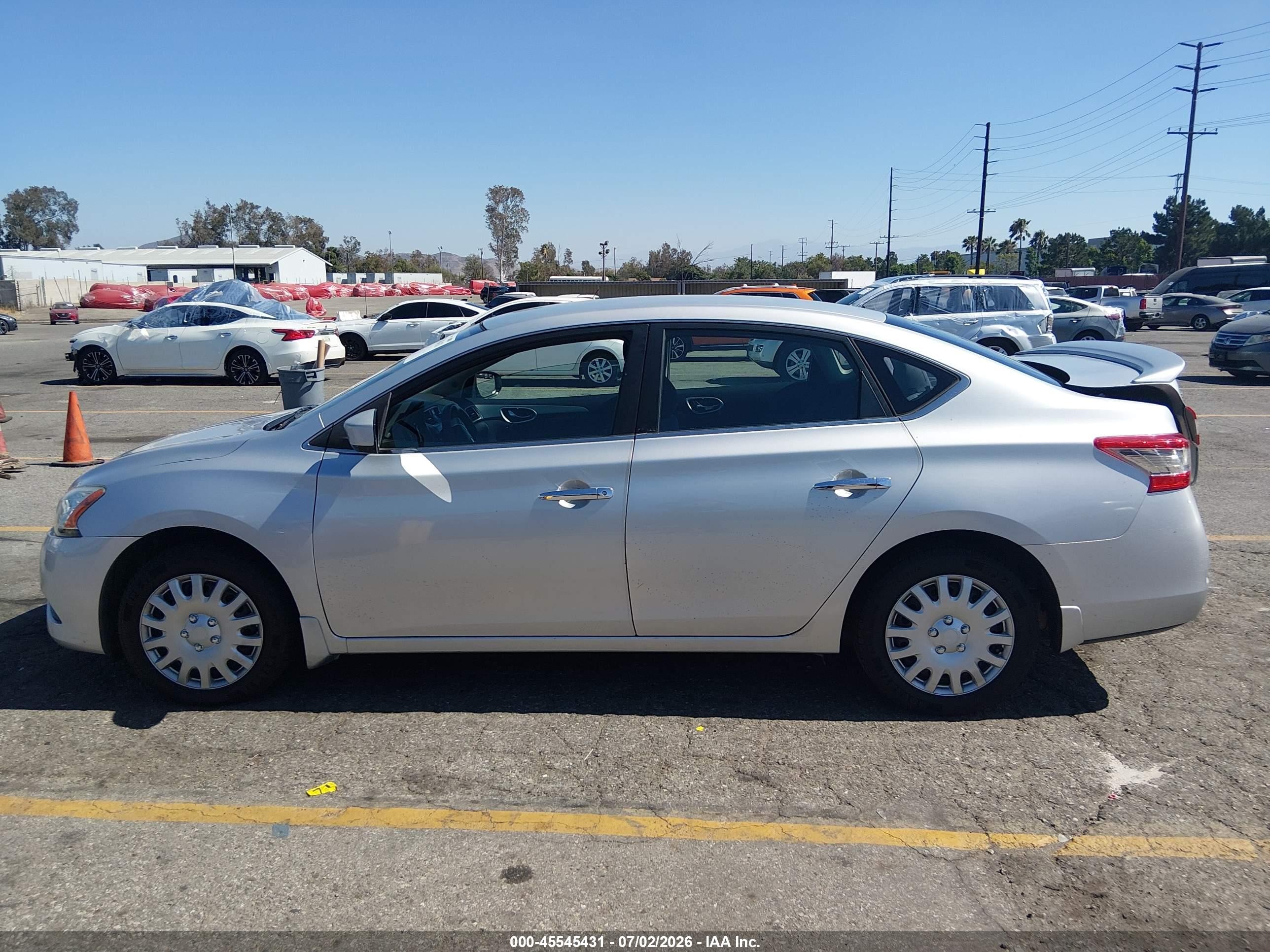 2013 Nissan Sentra Sv Silver vin: 1N4AB7AP1DN902805