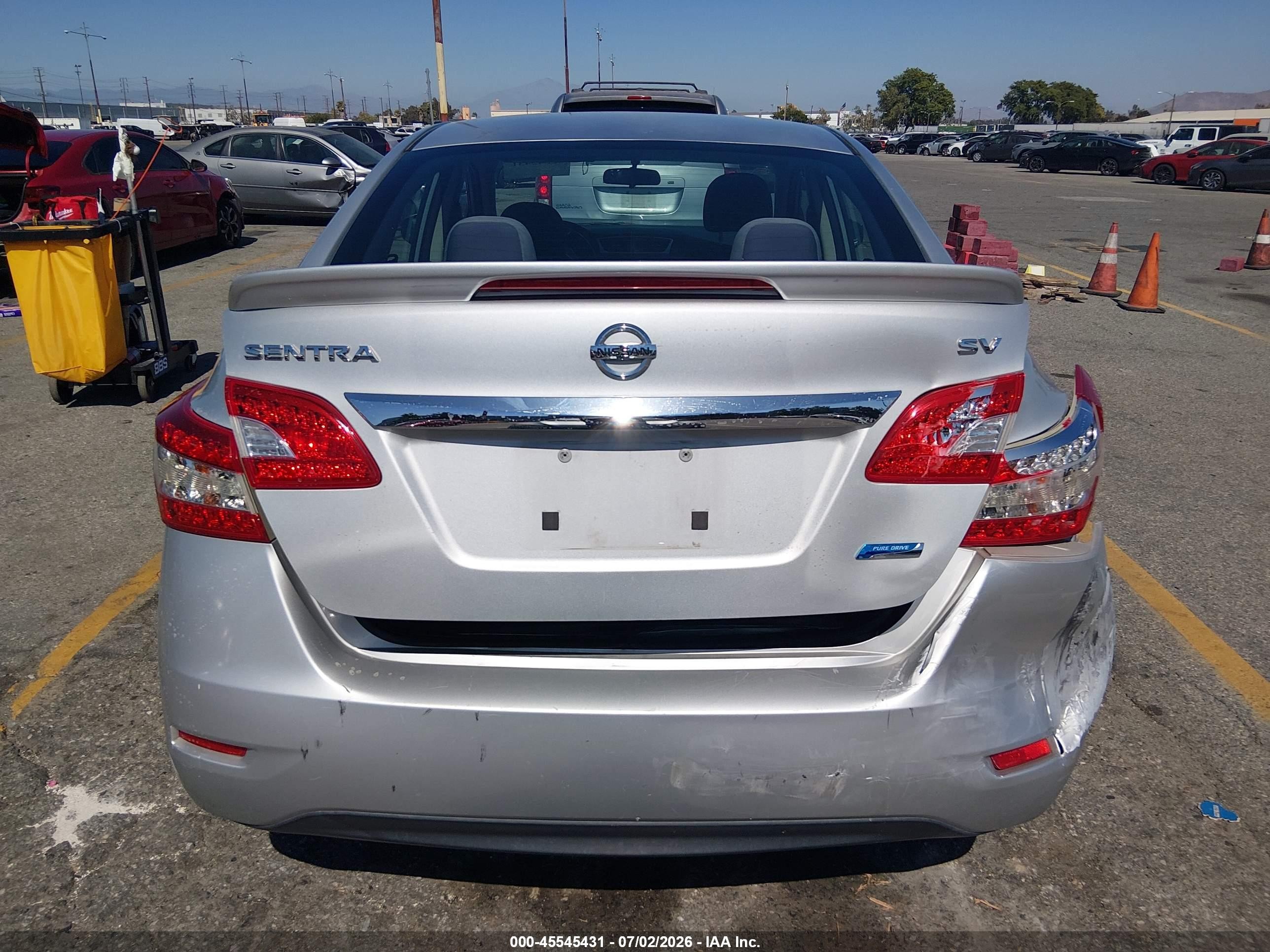 2013 Nissan Sentra Sv Silver vin: 1N4AB7AP1DN902805