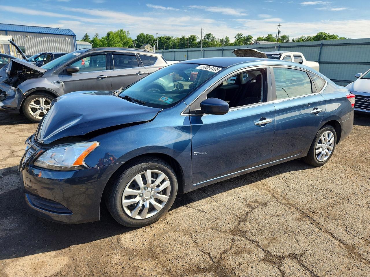 2013 Nissan Sentra Sv Blue vin: 1N4AB7AP2DN904594