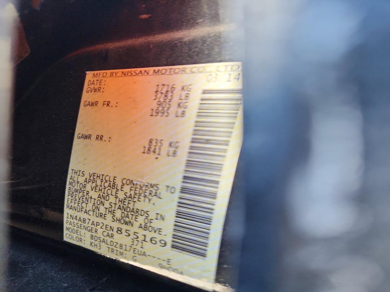 2014 Nissan Sentra Sv Черный vin: 1N4AB7AP2EN855169