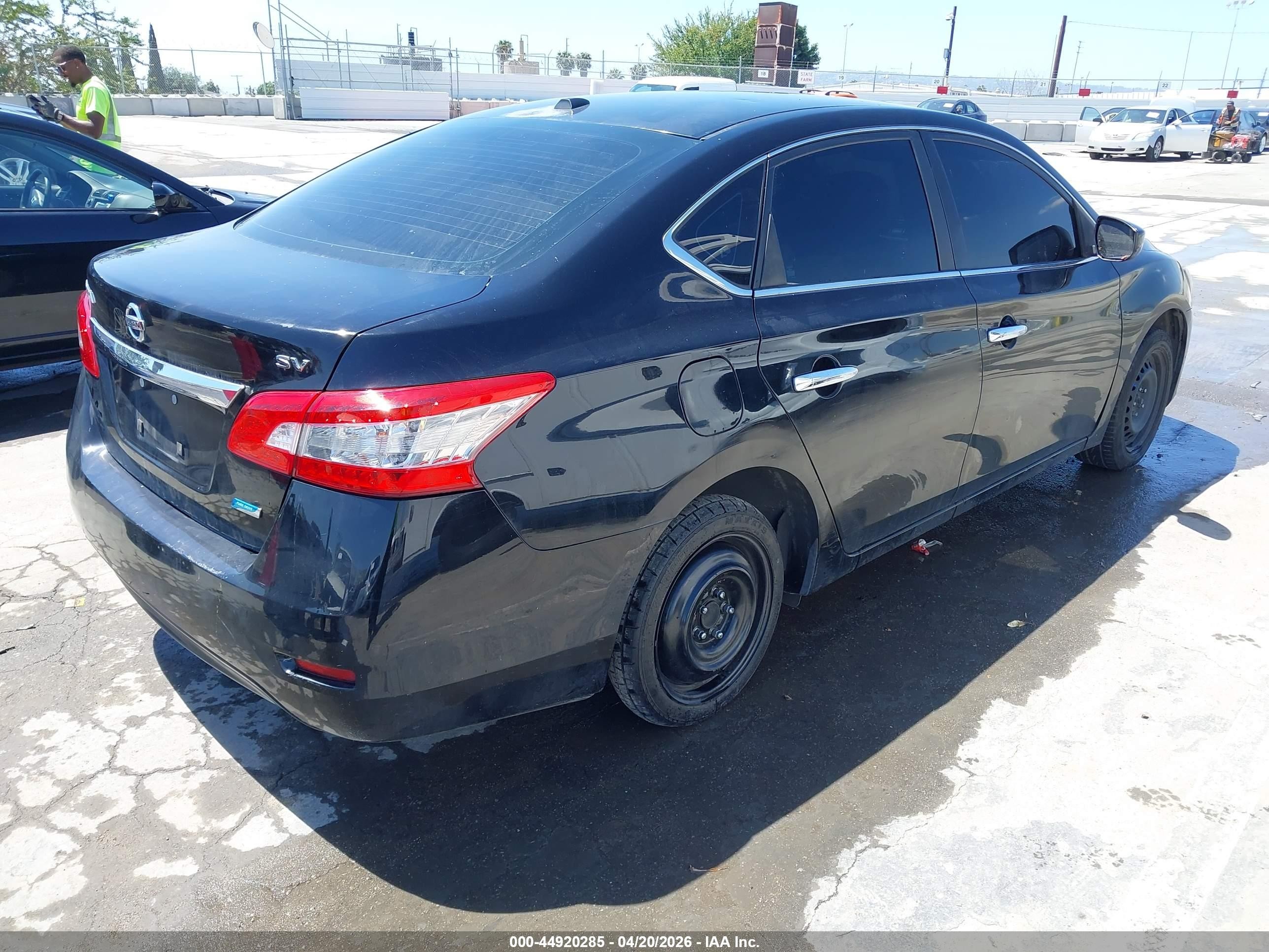 2013 Nissan Sentra Sv Black vin: 1N4AB7AP3DN902451