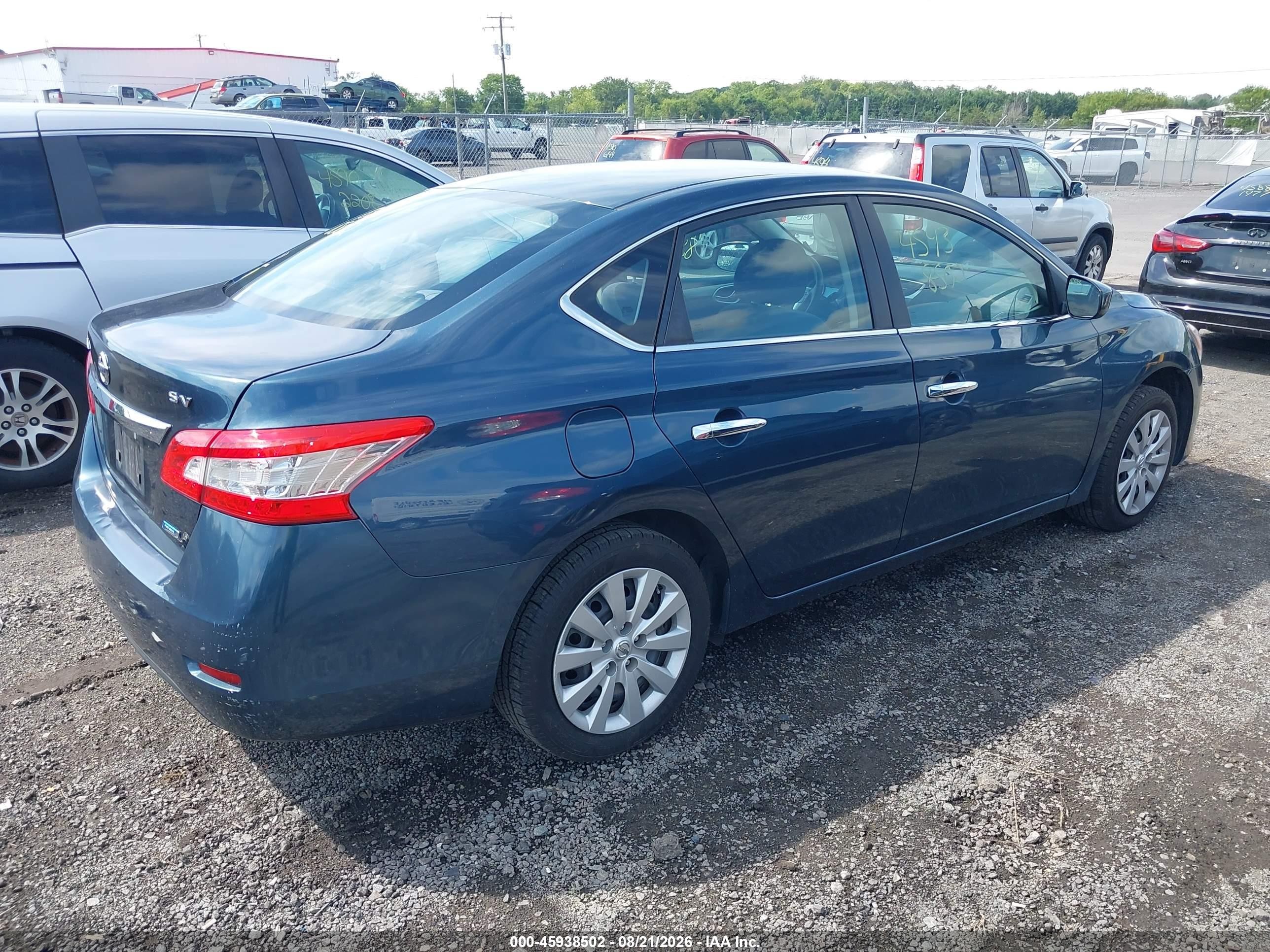 2013 Nissan Sentra Sv Синий vin: 1N4AB7AP3DN902935