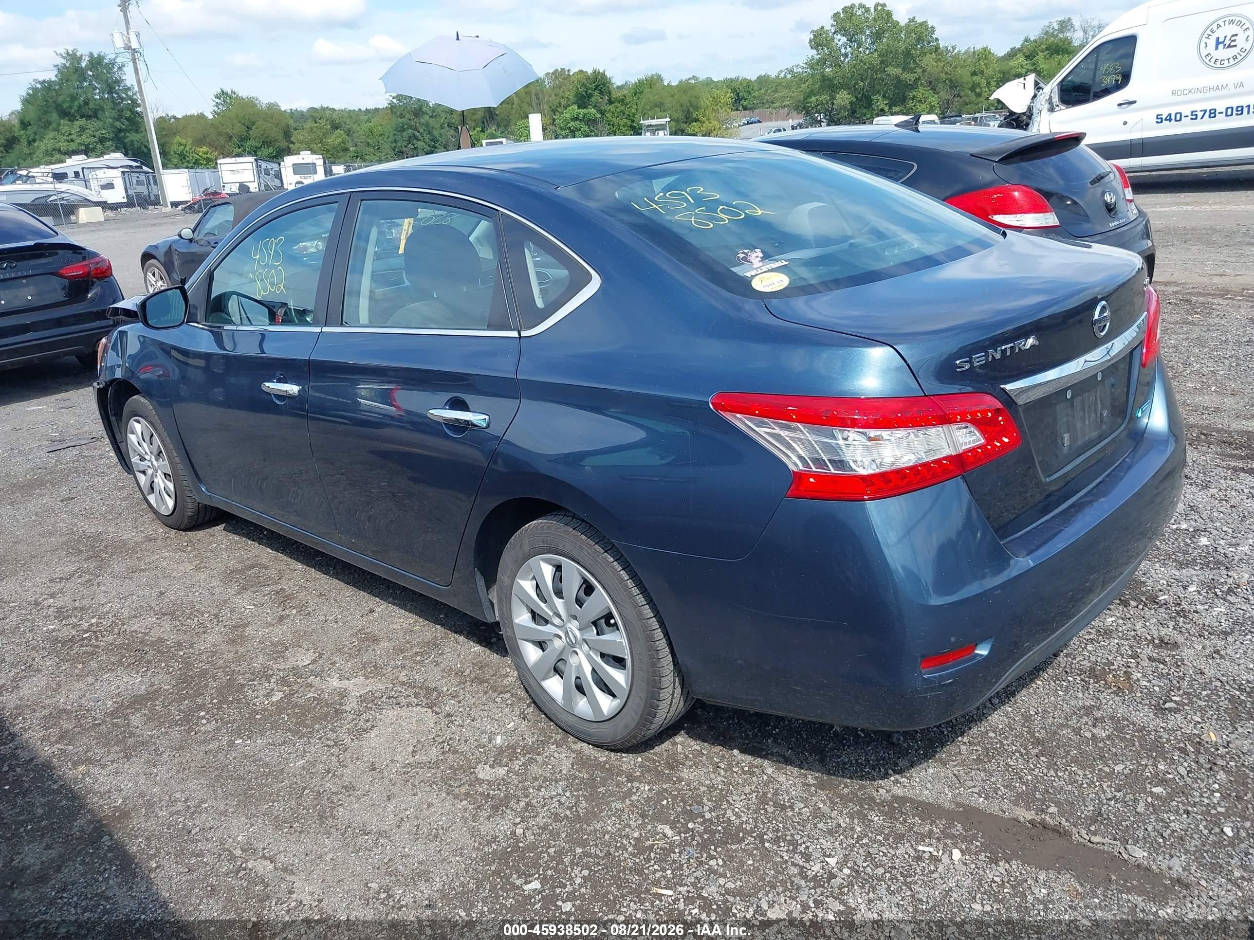 2013 Nissan Sentra Sv Синий vin: 1N4AB7AP3DN902935