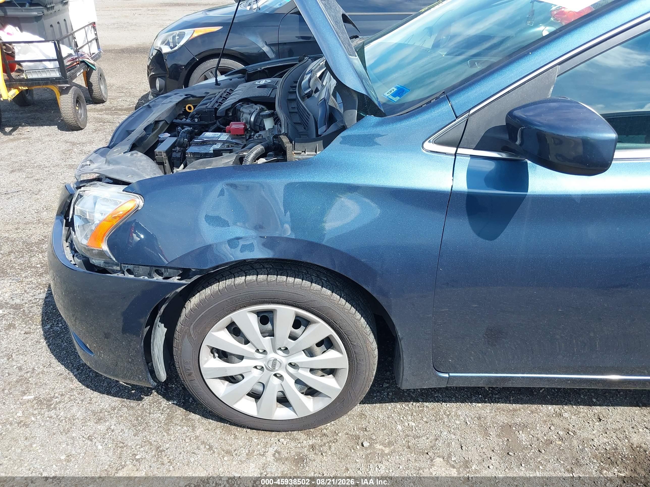 2013 Nissan Sentra Sv Синий vin: 1N4AB7AP3DN902935