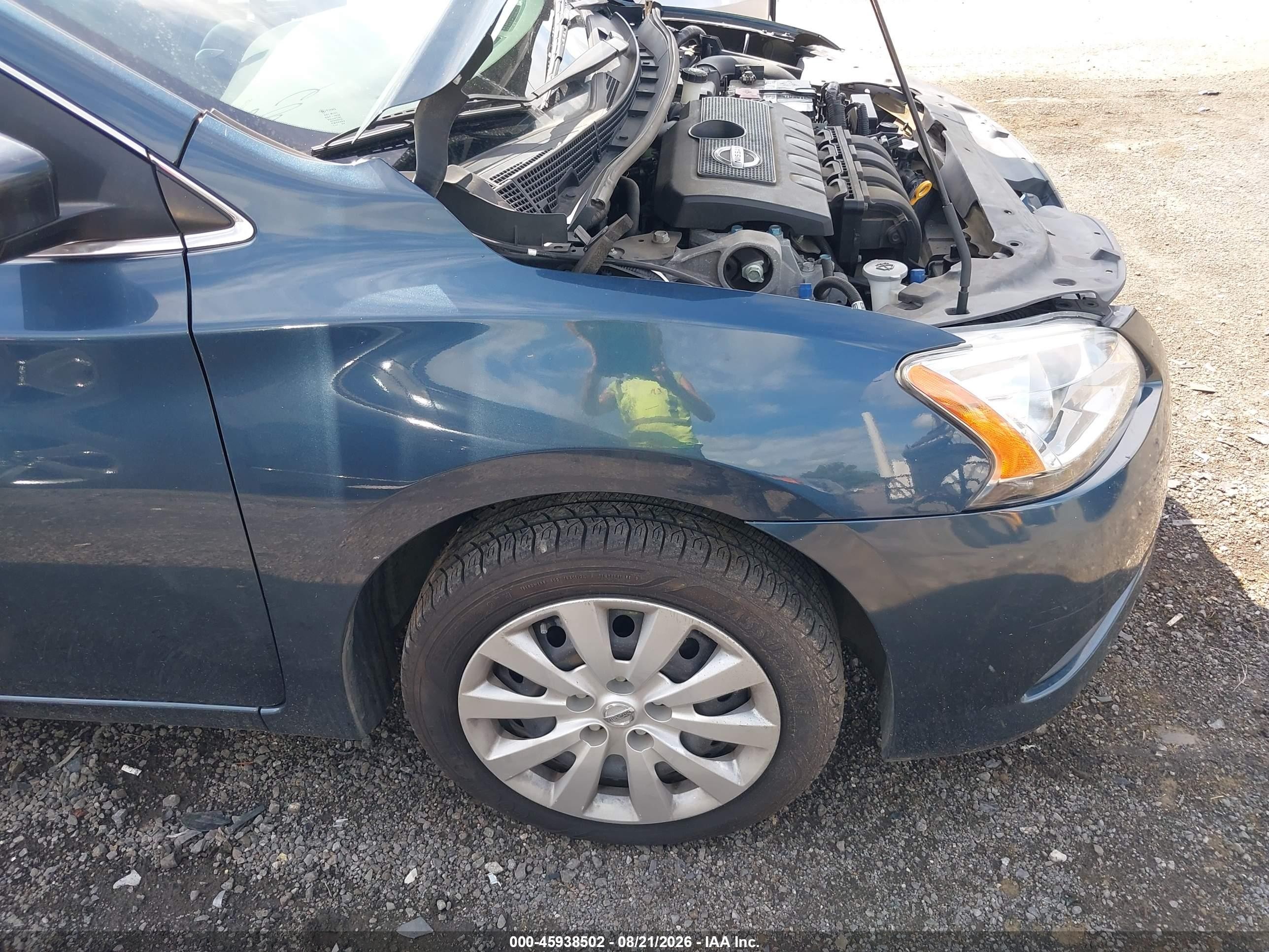 2013 Nissan Sentra Sv Синий vin: 1N4AB7AP3DN902935