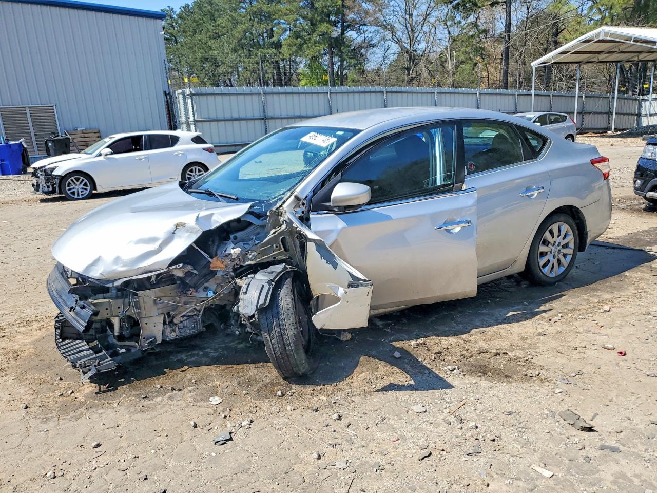 2013 Nissan Sentra S Silver vin: 1N4AB7AP3DN905527