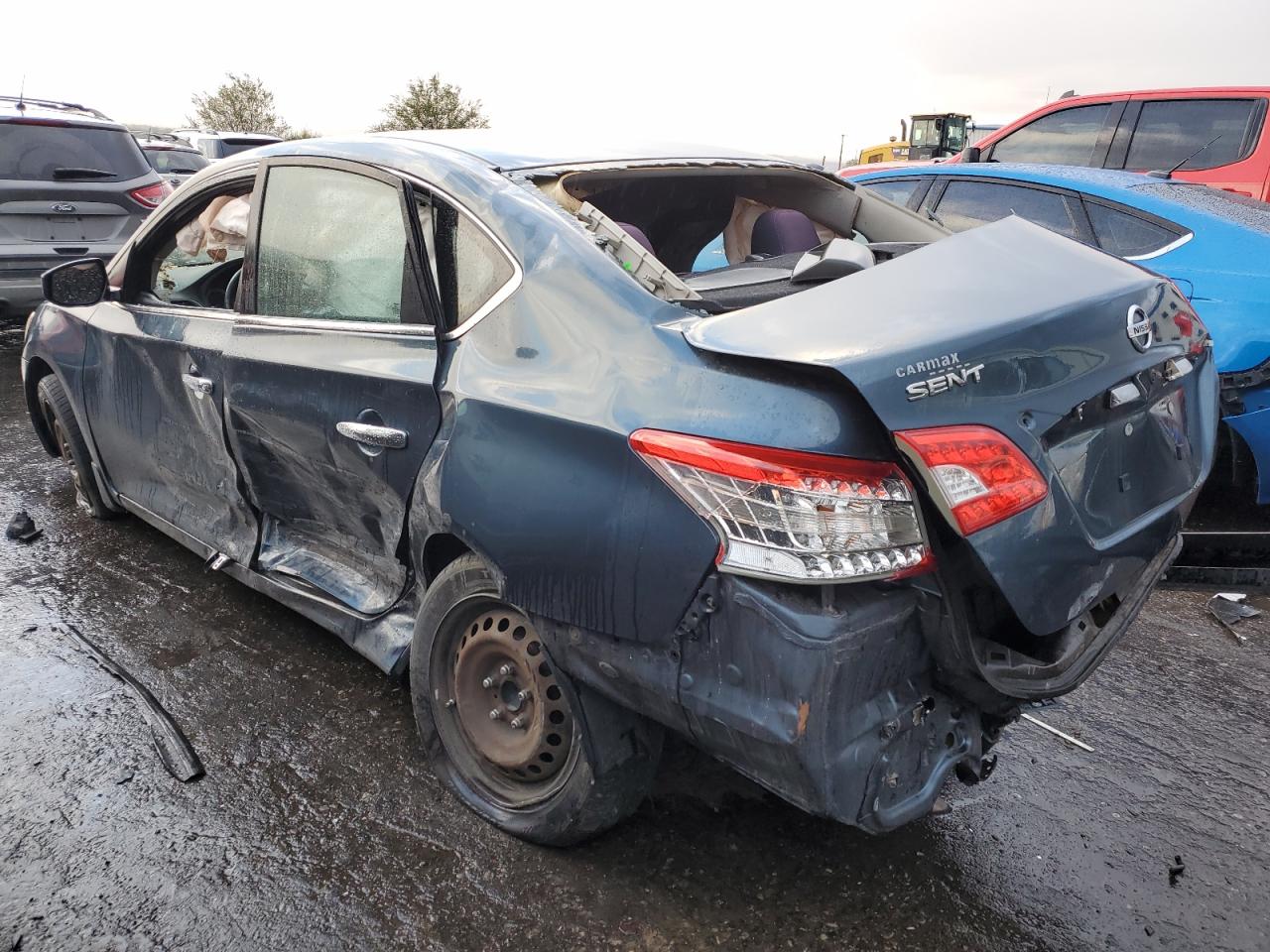 2014 Nissan Sentra S Blue vin: 1N4AB7AP3EN850496
